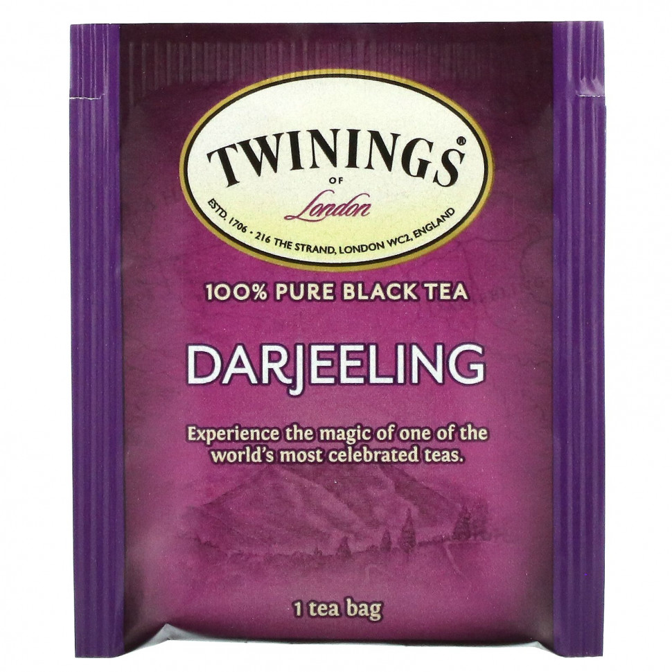 Twinings, 100% Pure Black Tea, Darjeeling , 20 Individual Tea Bags, 1.41 oz (40 g)