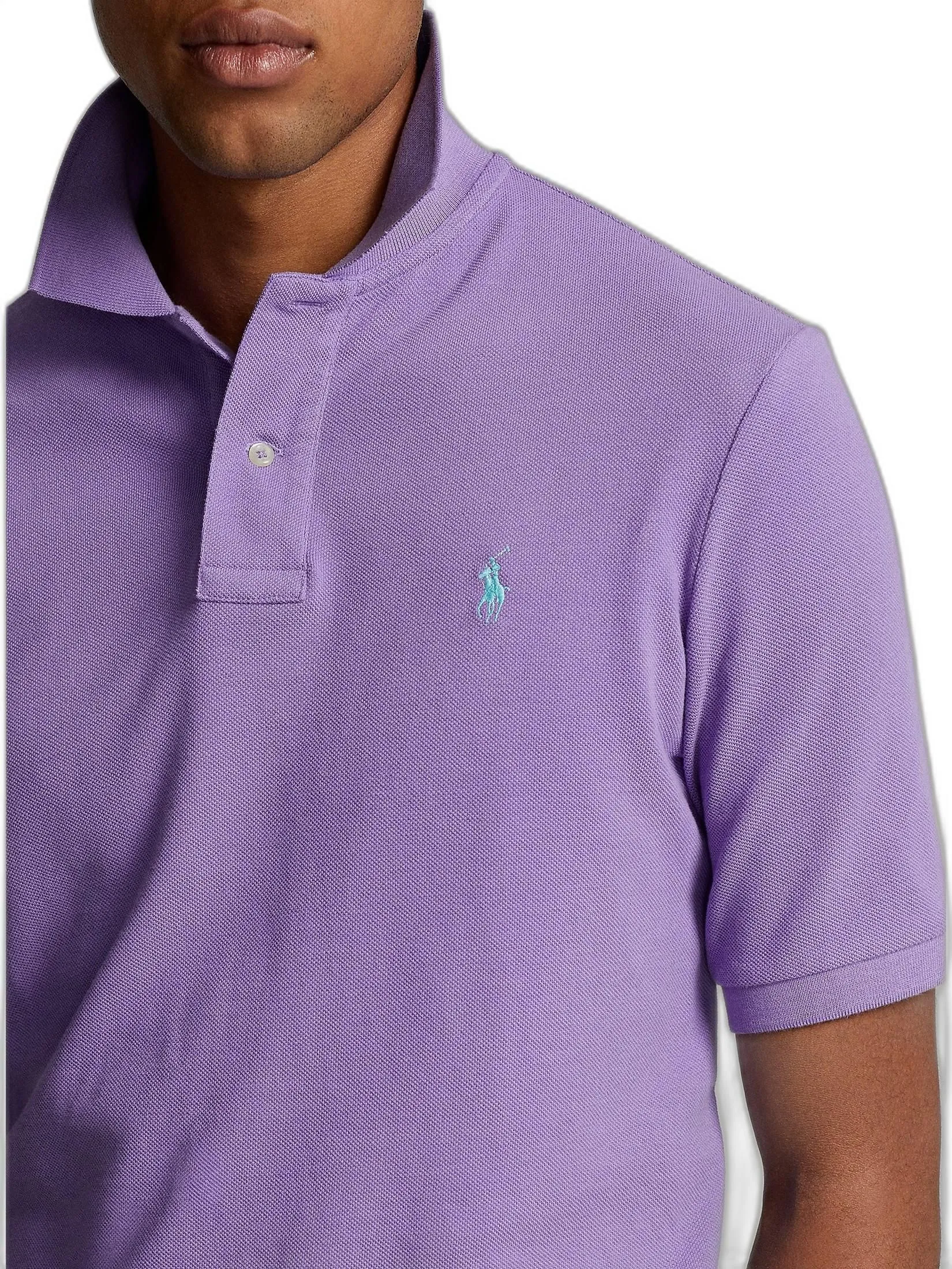 POLO RALPH LAUREN Polo Ralph Lauren POLO-Custom Slim Fit Mesh Polo Shirt MNPOKNI1N820504 500 PURPLE