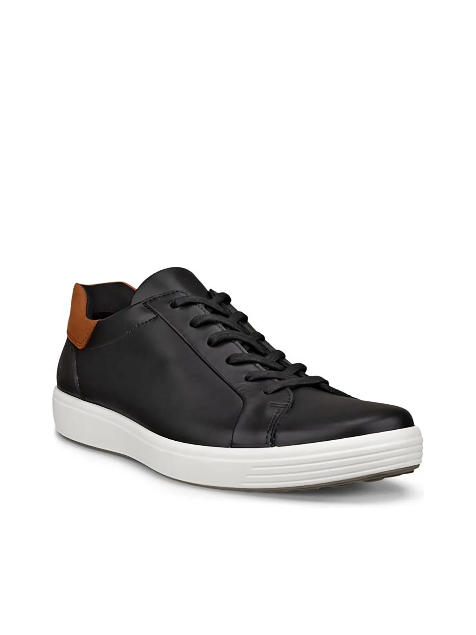 ECCO Men Sneakers Soft7 Black/Cognac
