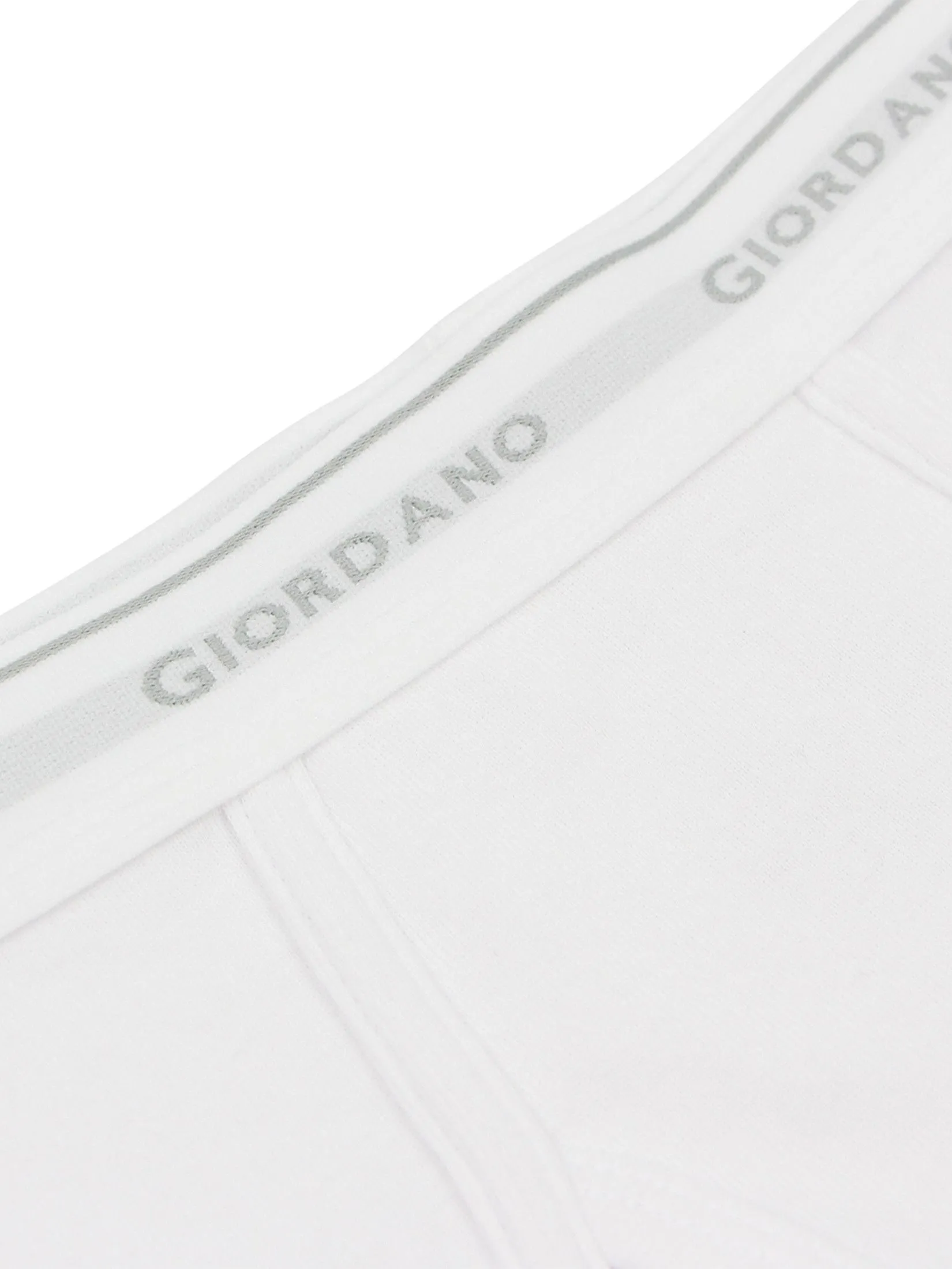 GIORDANO Men's Cotton Plain Classic Briefs (6-Pieces) White/Grey/Black