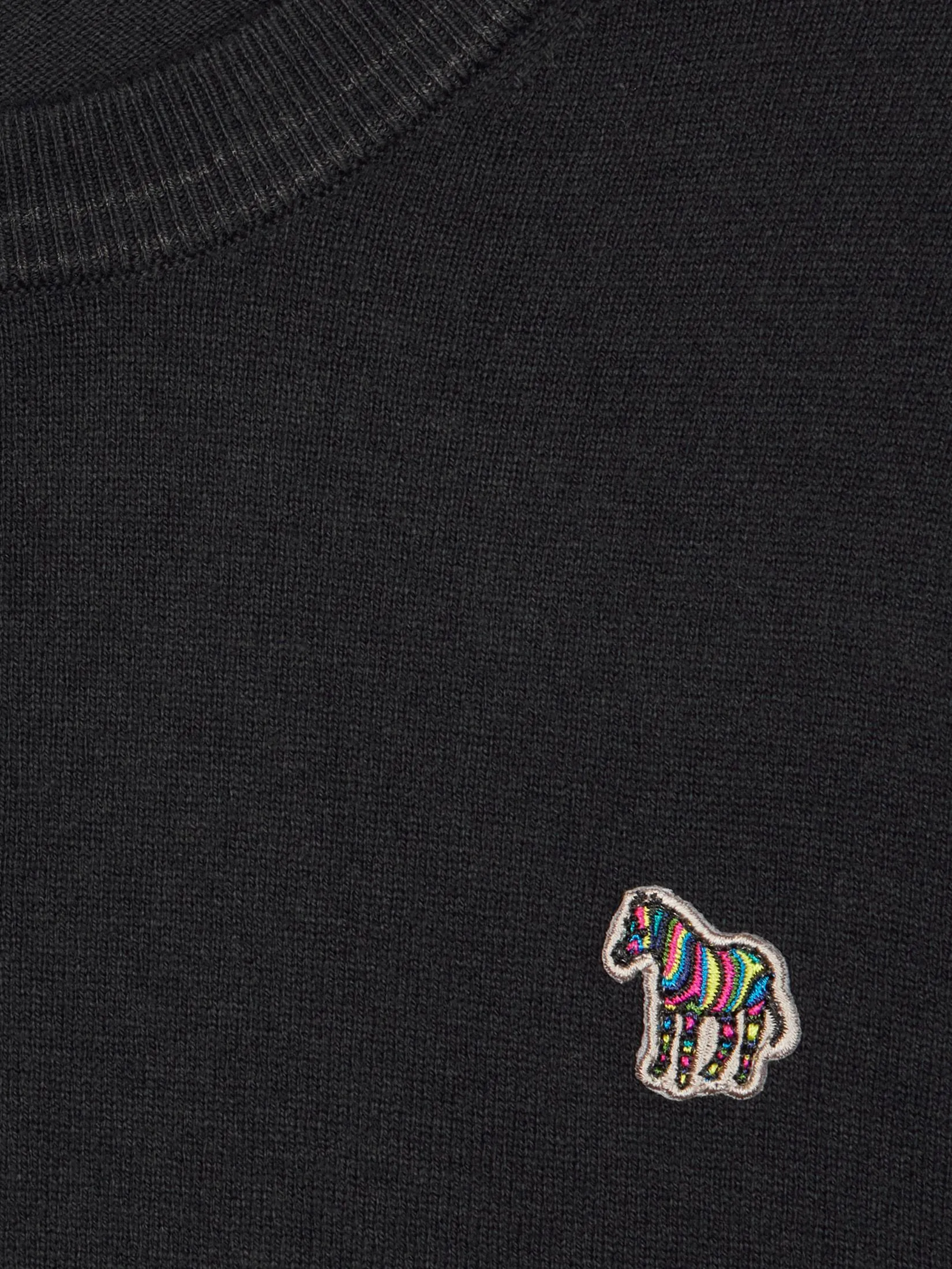 PAUL SMITH Knitwear Mens M2R-530XZ-N22226-79 Mens Sweater Crew Neck Zeb Bad Black