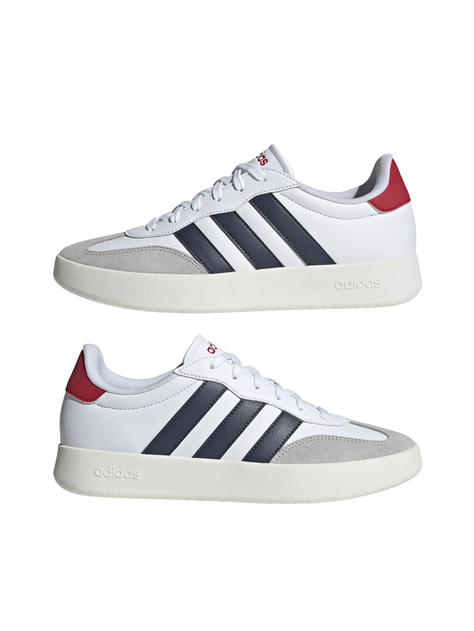 ADIDAS Men Sneakers Barreda IH1228 Ftwr White / Shadow Navy / Better Scarlet