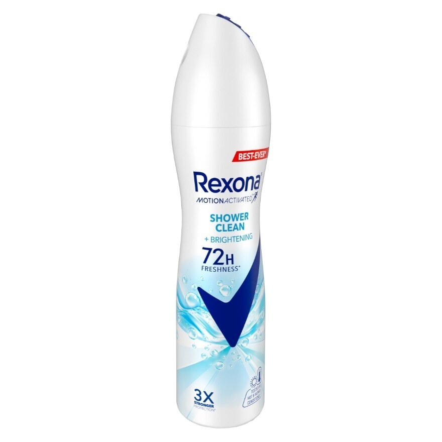 Rexona Spray Shower Clean Brightening Antiperspirant 135 Ml. สเปรย์ลดเหงื่อระงับกลิ่น