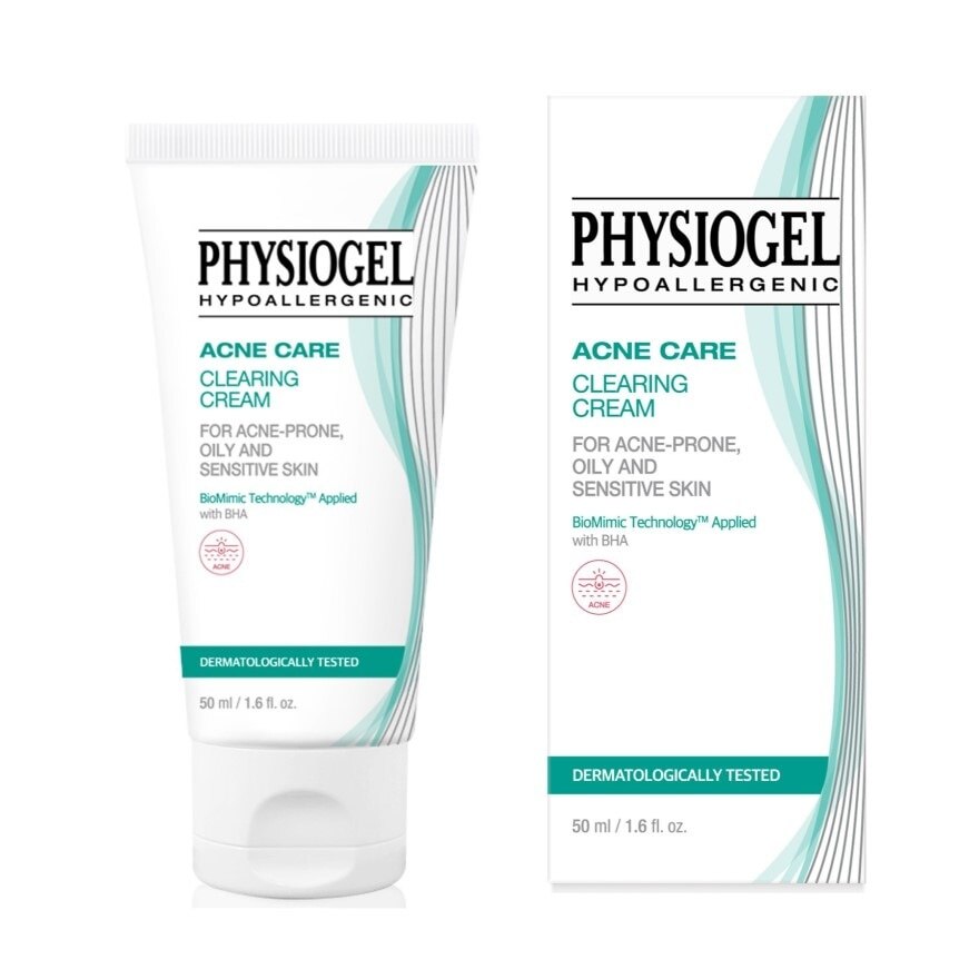 Physiogel Acne Care Clearing Cream for Acne Oily and Sensitive skin 50 ml.