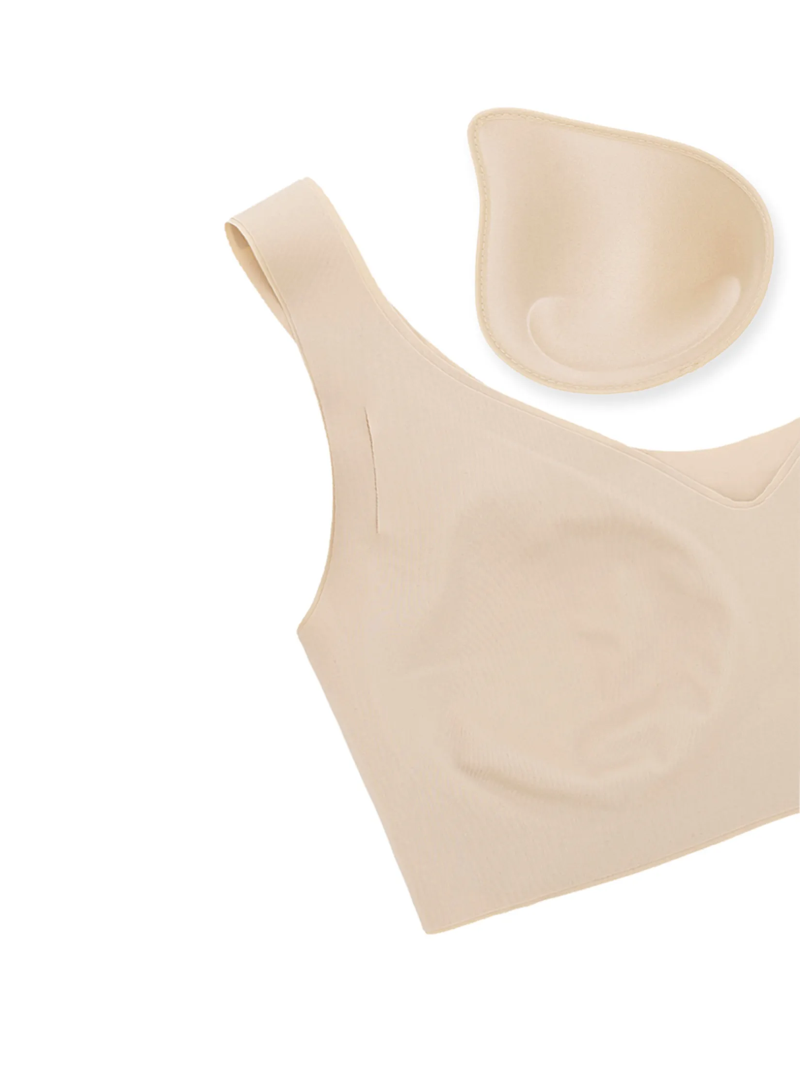 SABINA [Pack 4 Piece] [Online Exclusive] Perfect Bra Seamless Wireless Bra - Sand