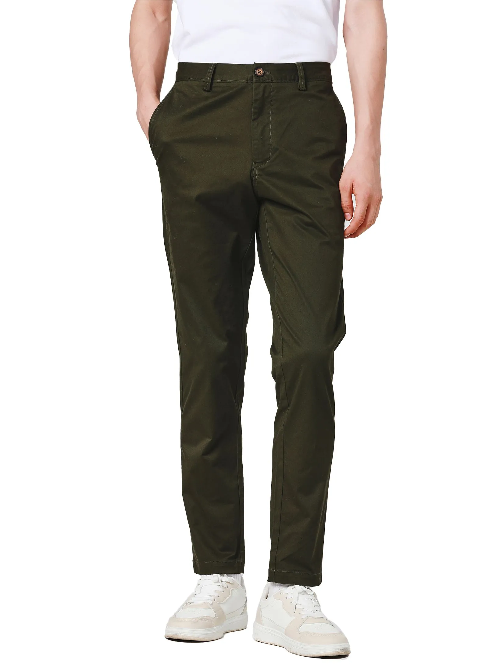 JOHN HENRY Men's Pants (Slim Fit) ESSENTIALS Moss Green Size - 29