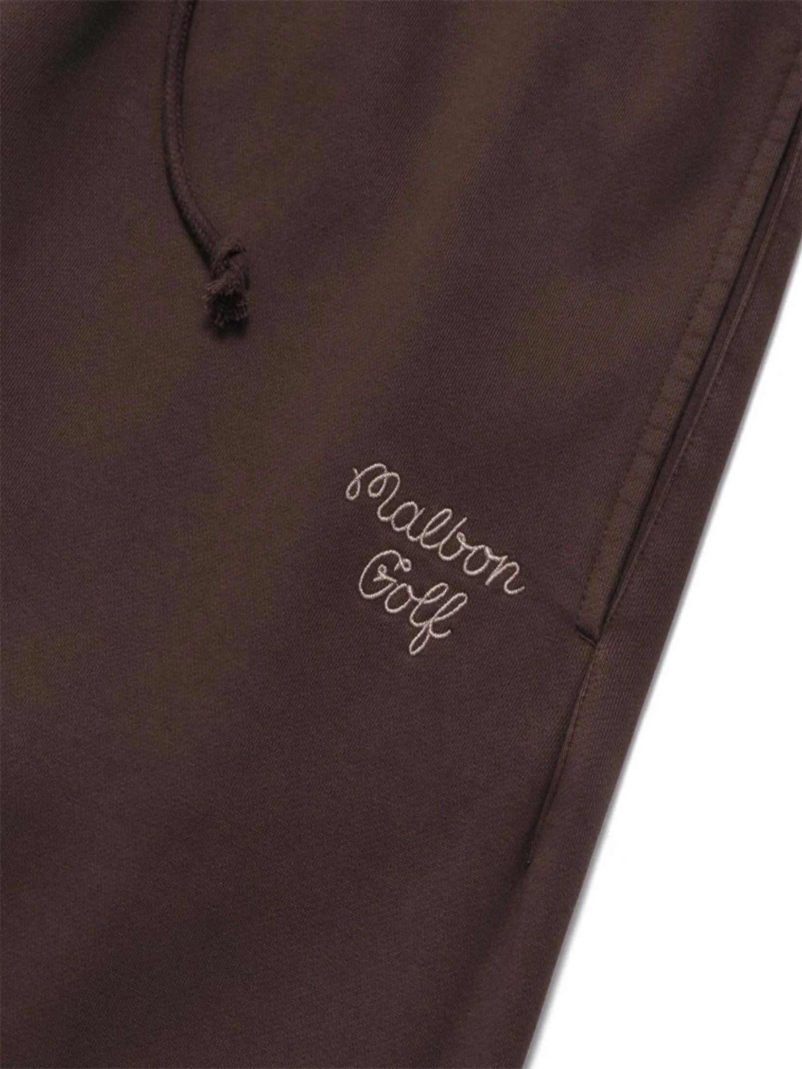 MALBON GOLF GOLF SCRIPT SWEATPANT IN BROWN