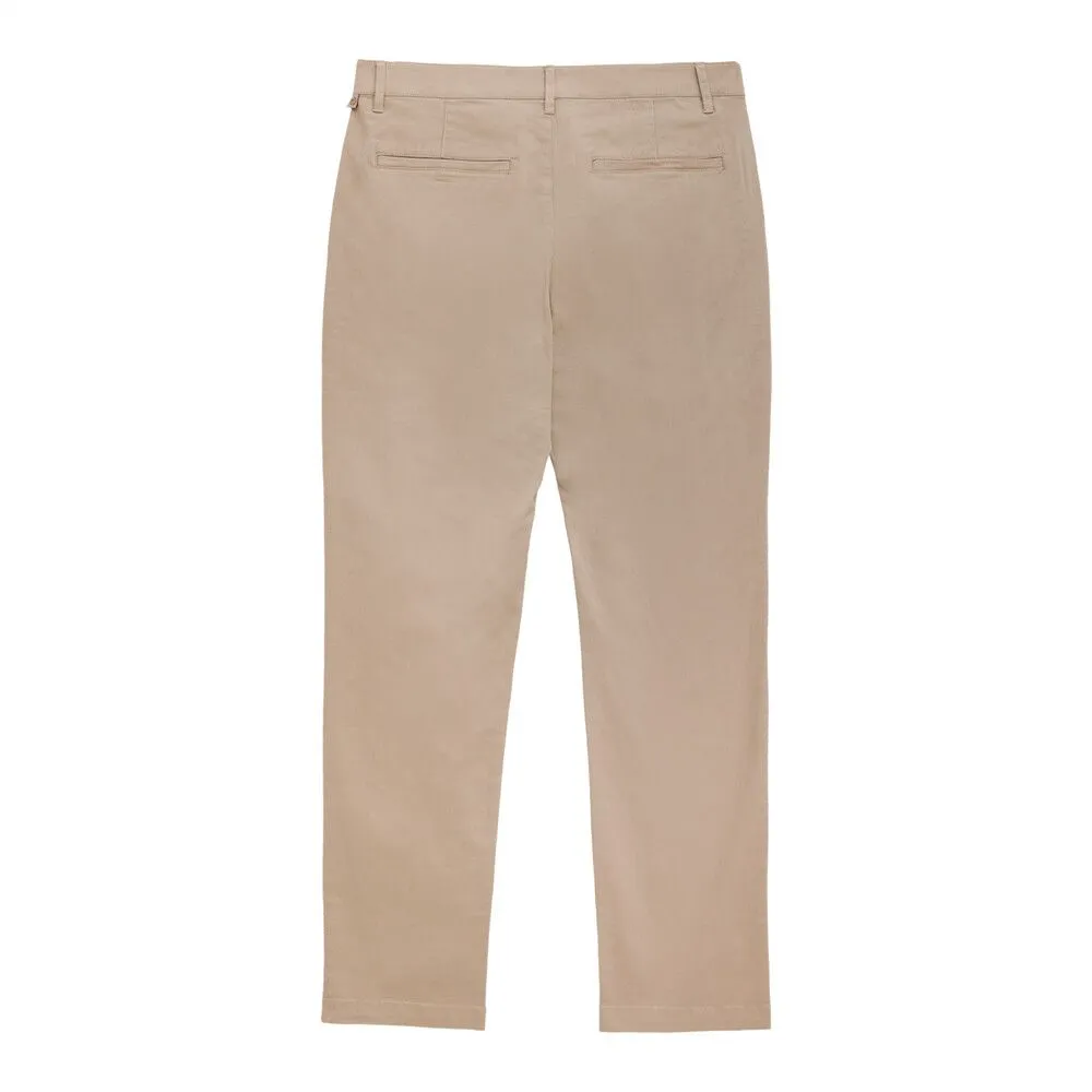 GIORDANO Khaki Men's Super Stretch Low Rise Slim Easy Care Pants (180° Expandable Waistband)
