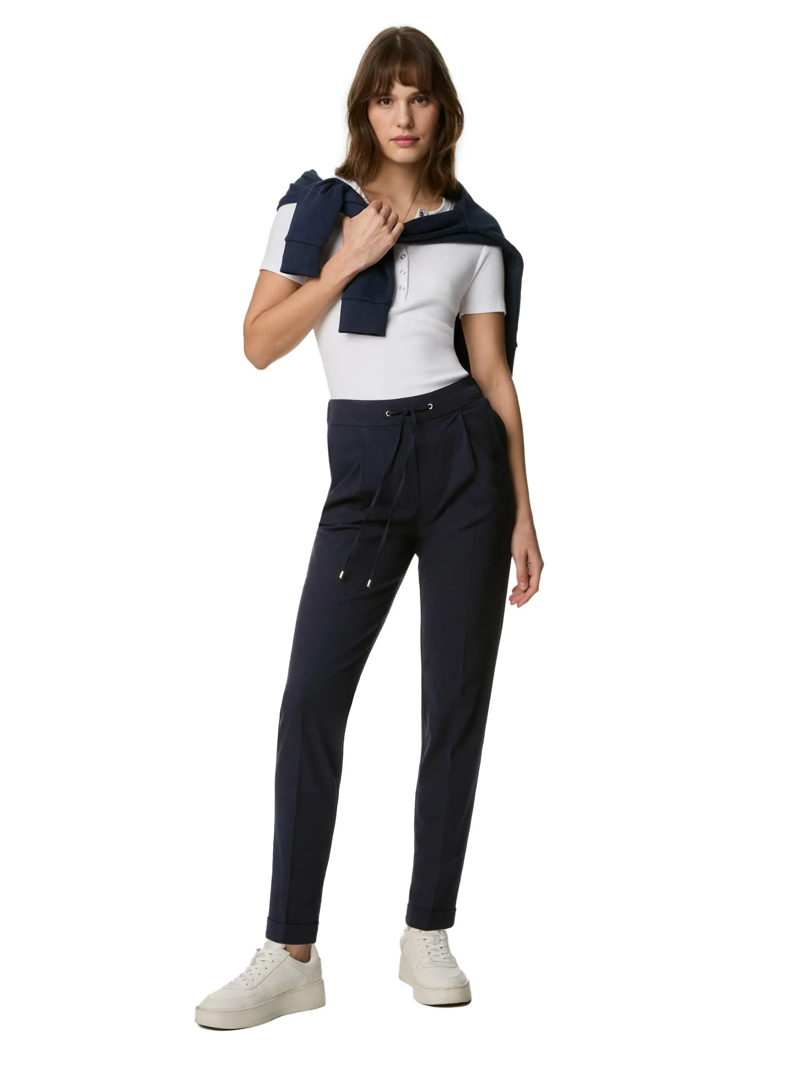 MARKS & SPENCER Women Trousers Drawstring Tapered Ankle Grazer
