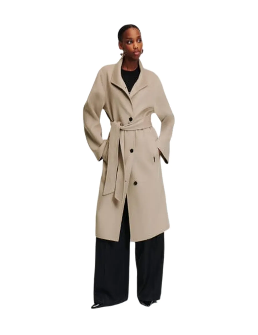 KARL LAGERFELD DOUBLE FACE SOFT WOMAN COAT NOMAD