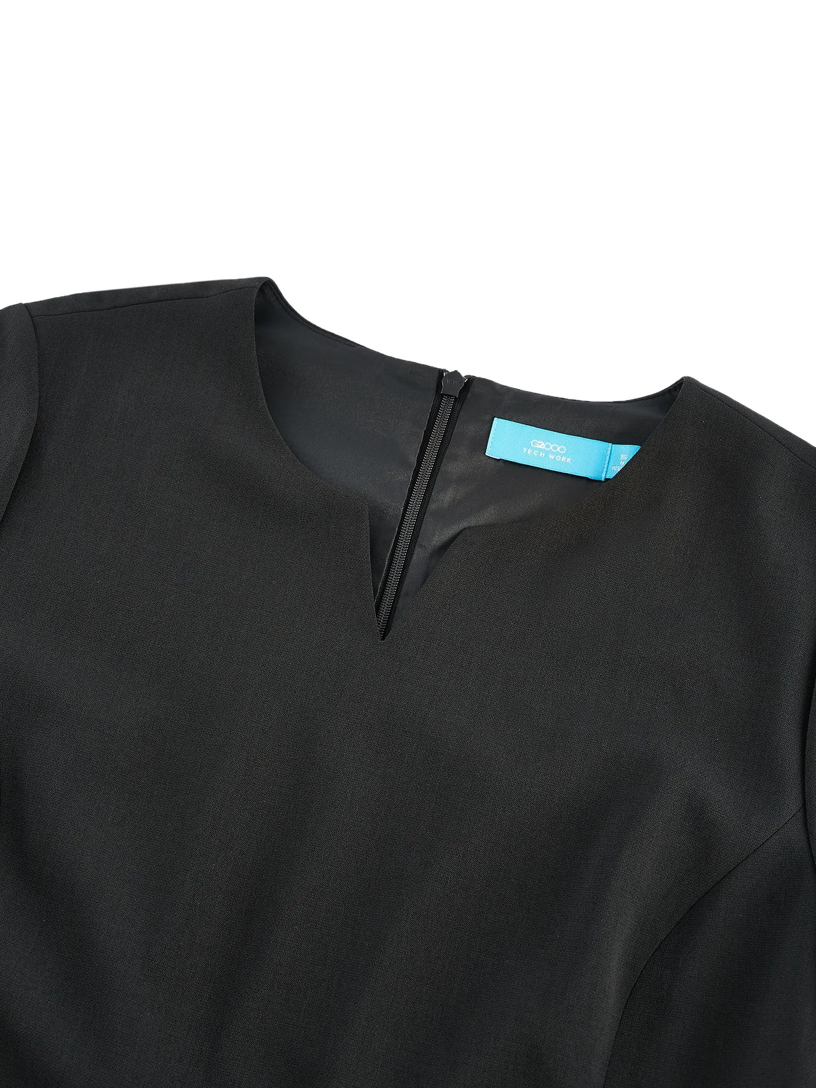 G2000 Women Clothing Cooling Multi-Way Stretch A-Shape Dress With Belt  A-Shape - Black