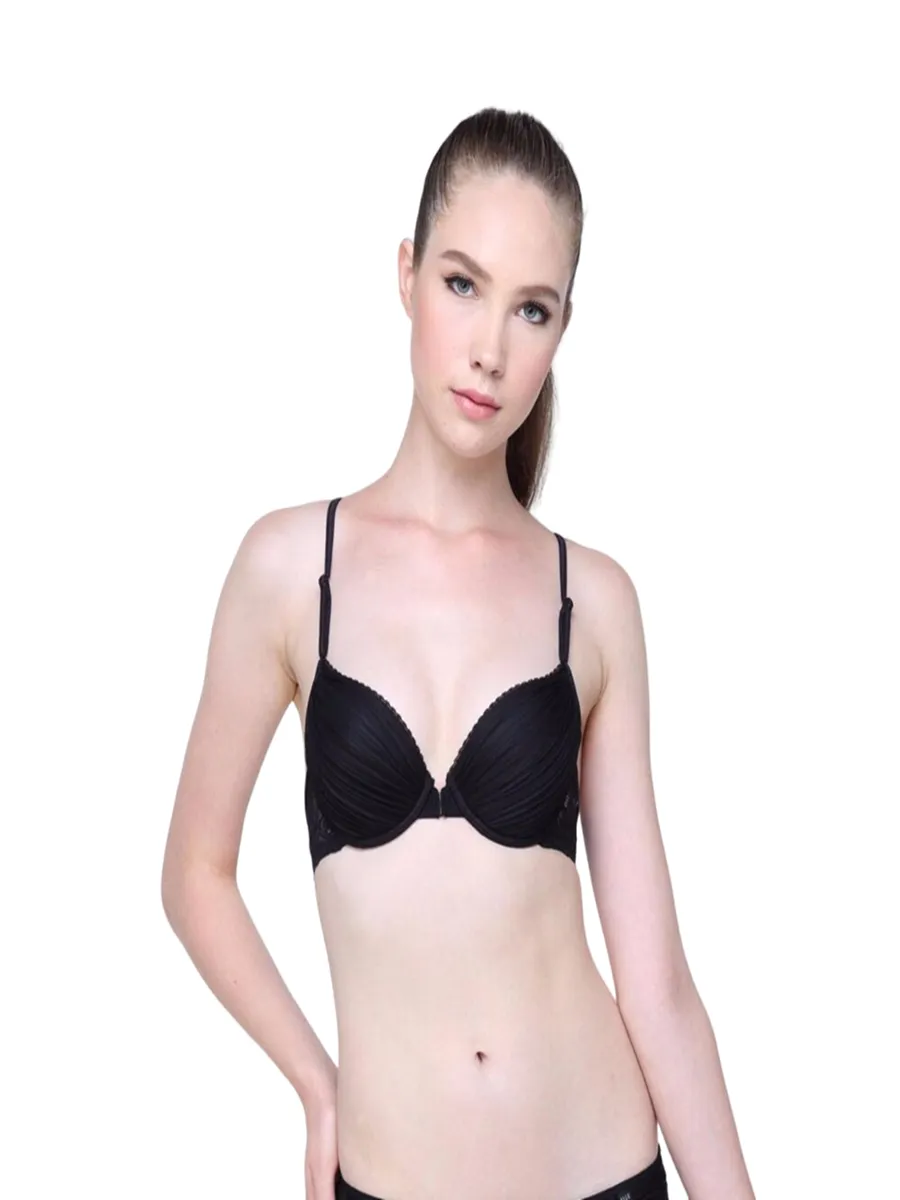 ELLE LINGERIE BRASSIERE FRONT HOOK BRA LB7540BL BLACK