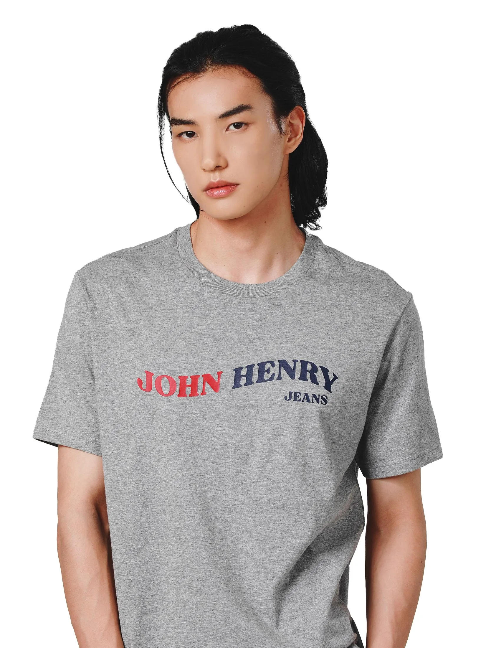 JOHN HENRY Men's T-Shirts (Slim Fit) DENIM Grey