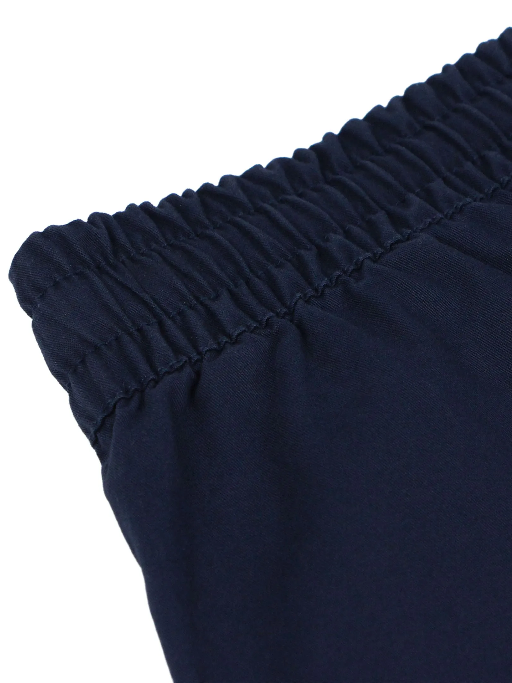 GIORDANO Men's Slim Twill Bermuda Shorts (180° Elastic Waist) Signature Navy