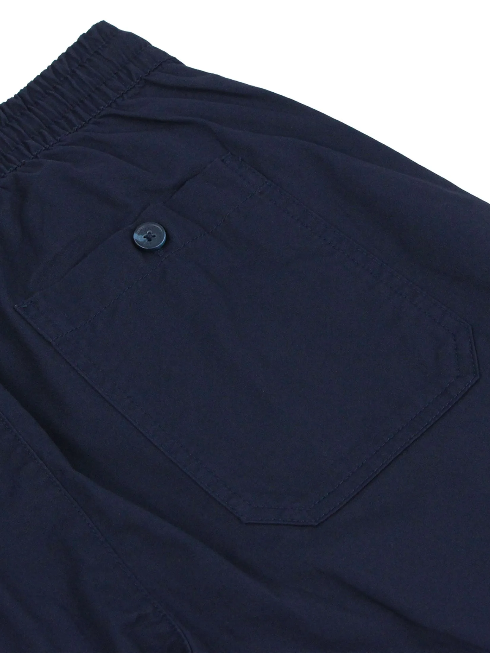 GIORDANO Men's Slim Twill Bermuda Shorts (180° Elastic Waist) Signature Navy