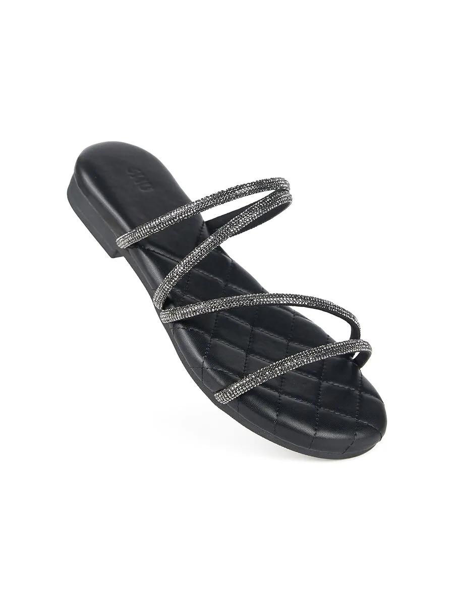 SHU WOWEN  DGB PALETTE SOFT SANDALS - BLACK