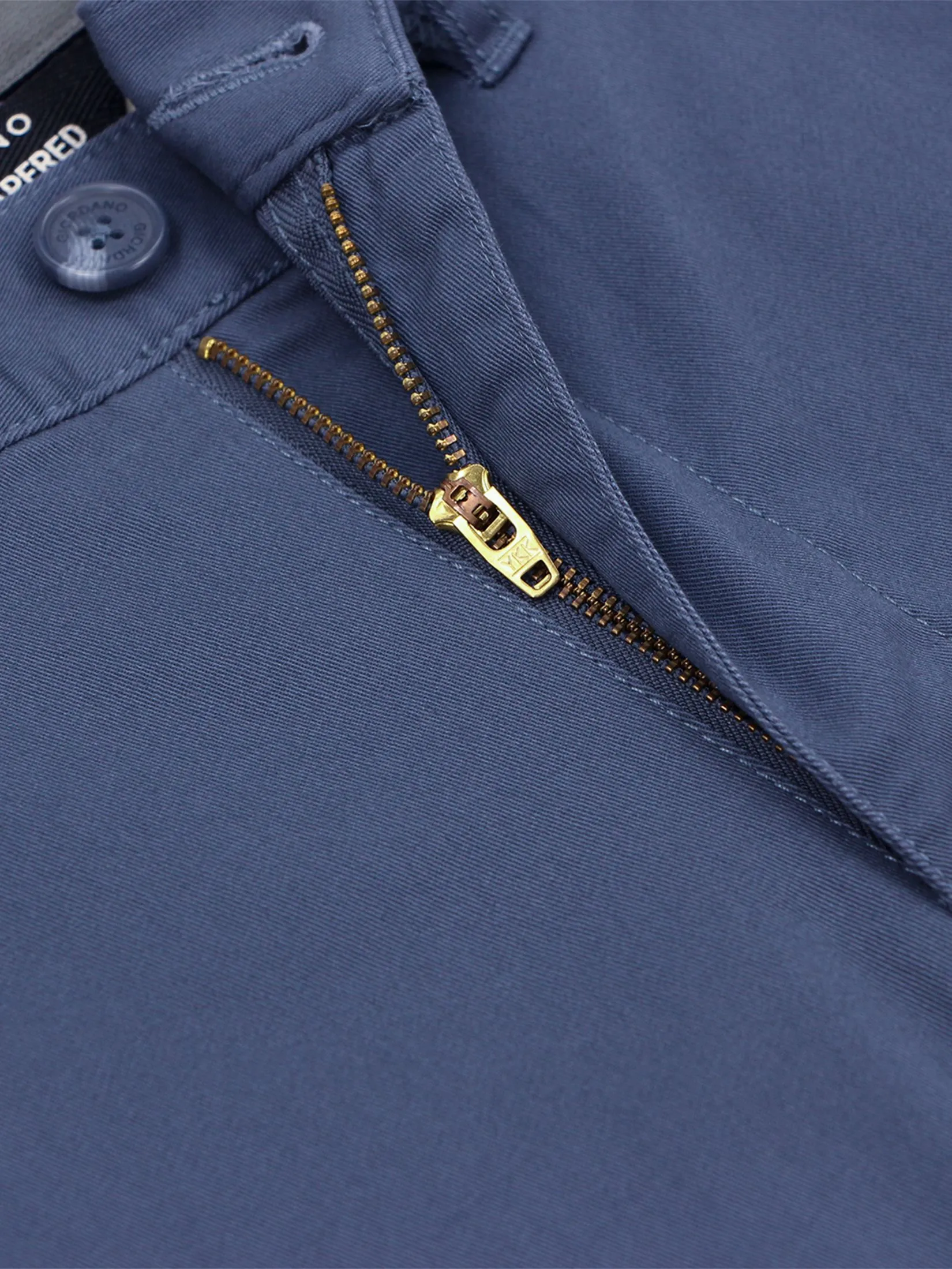 GIORDANO Men's Low-Rise Super Stretch Pants (180° Elastic Waistband) Cavalry blue