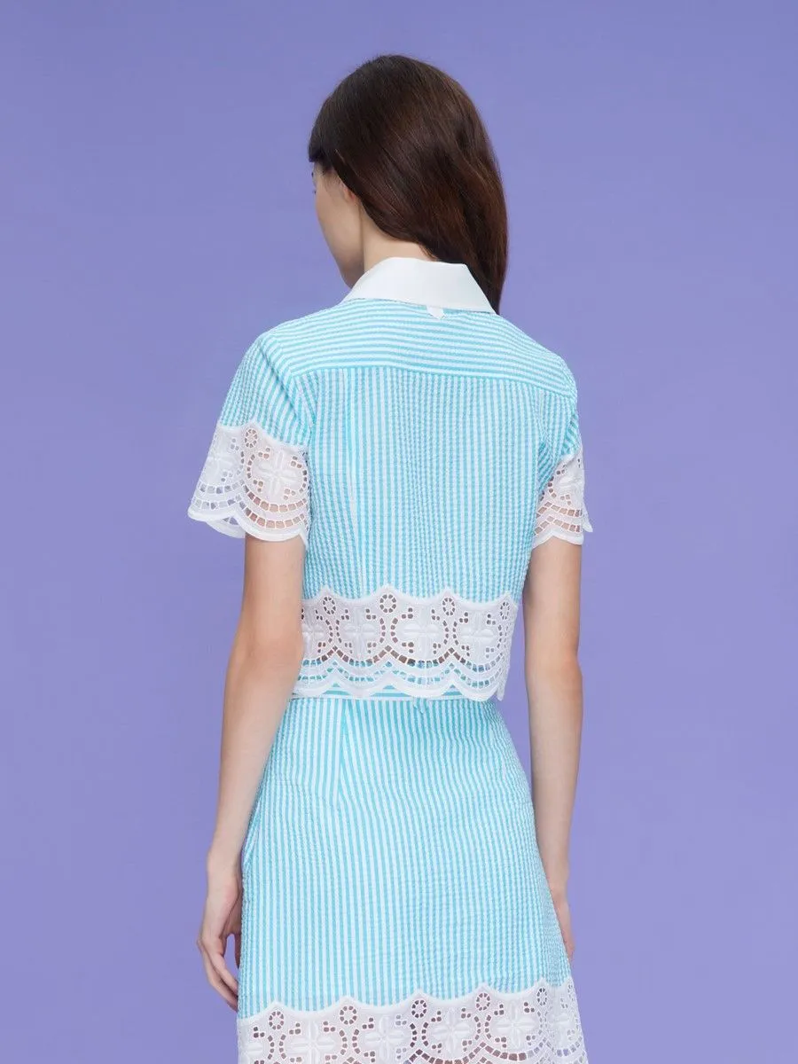 ASV (AW23) Maisie Women Cropped Shirt Blue