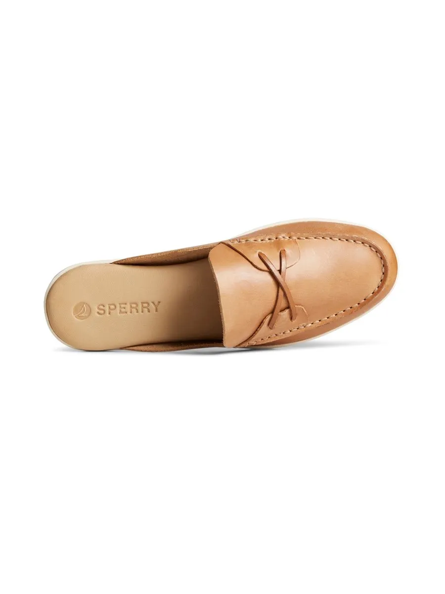 SPERRY WOMEN MULEFISH LEATHER CORE BROWN