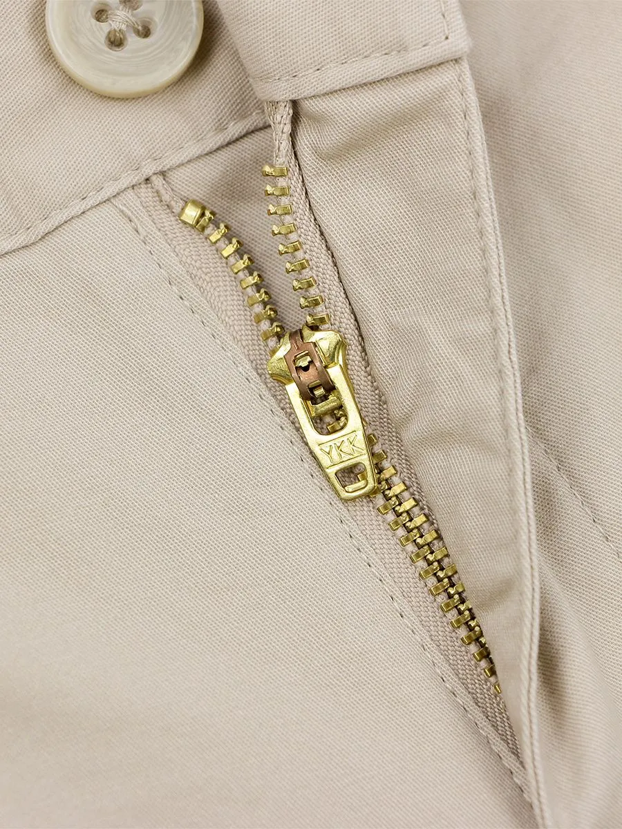 GIORDANO Women's Twill Mid-Rise Slim Fit Pocket Shorts (180 Elastic Waistband) rockery khaki