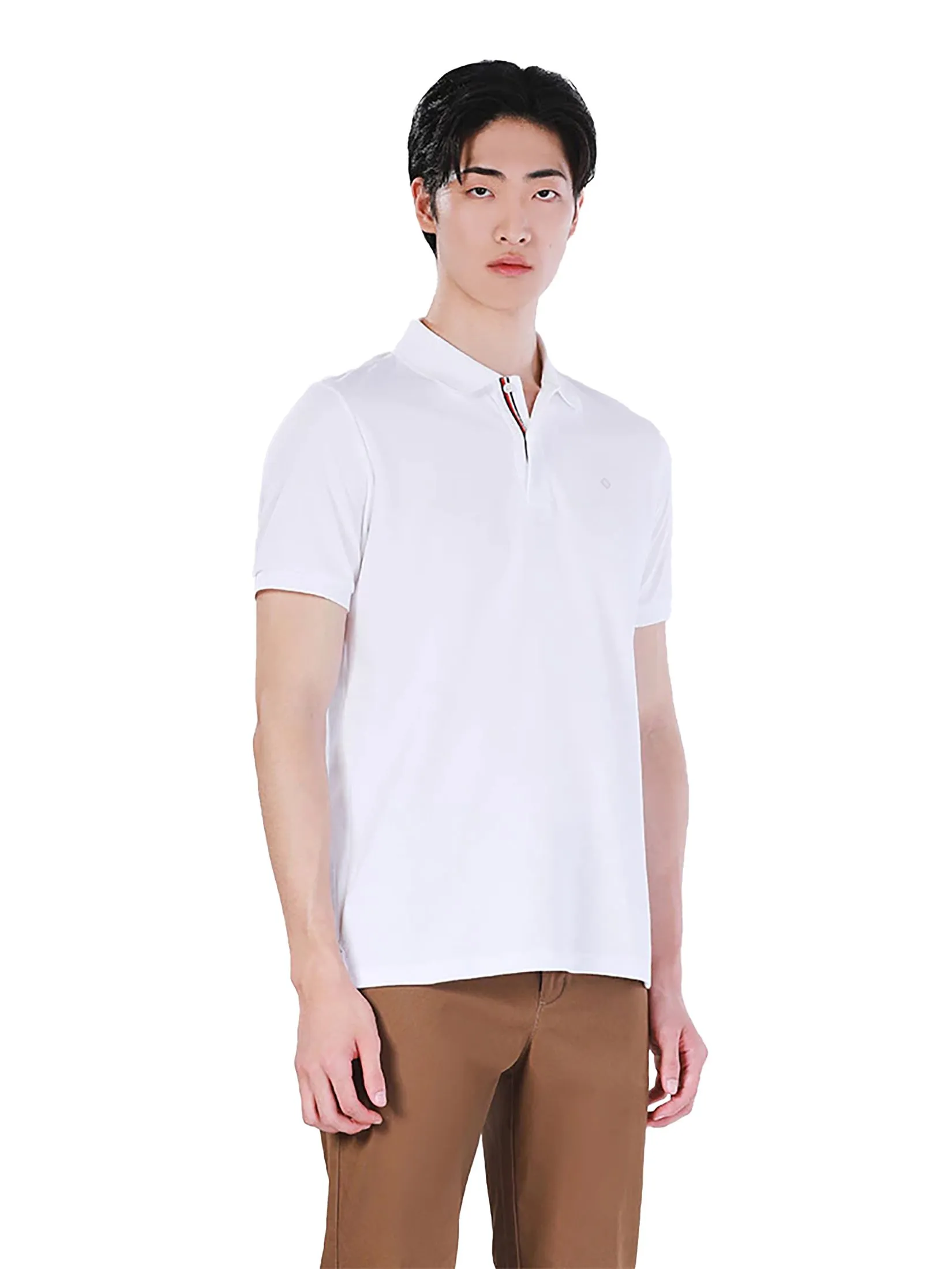 JOHN HENRY Men's Polo (Slim Fit) SDM White