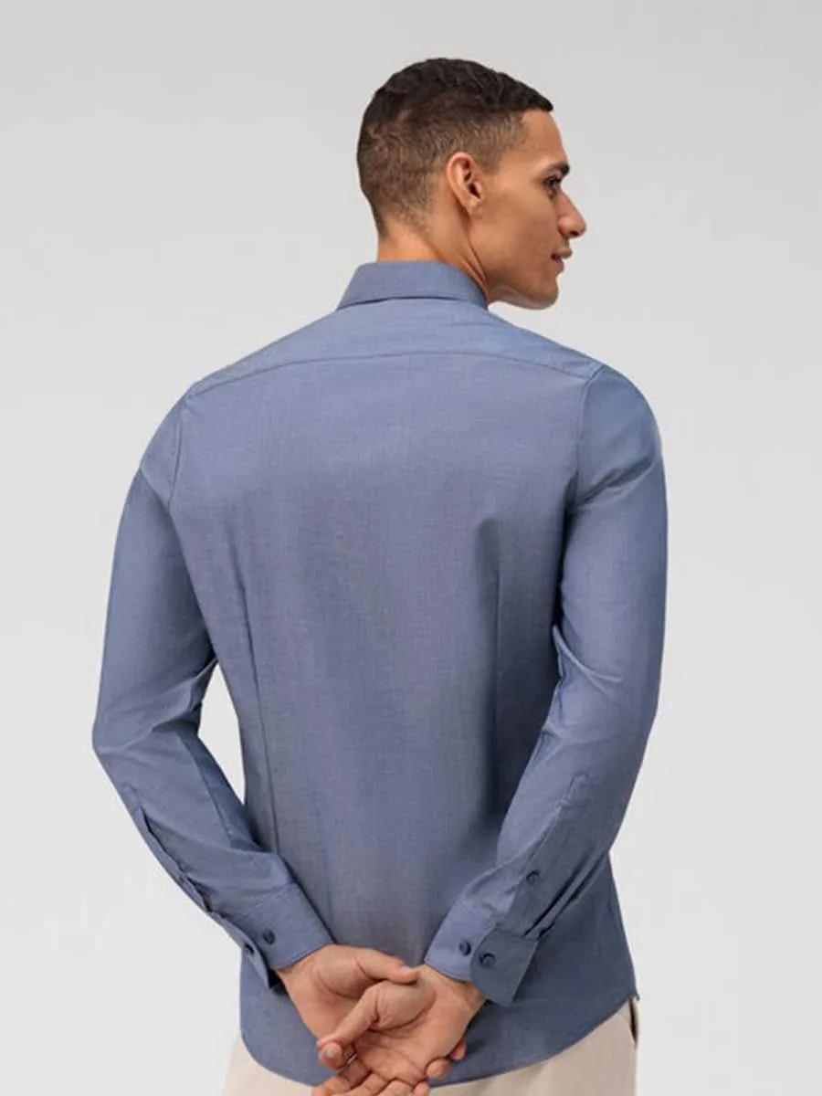 OLYMP MEN SHIRT LONG SLEEVES BUSINESS SHIRT BODY  FIT EASY IRON  NAVY BLUE