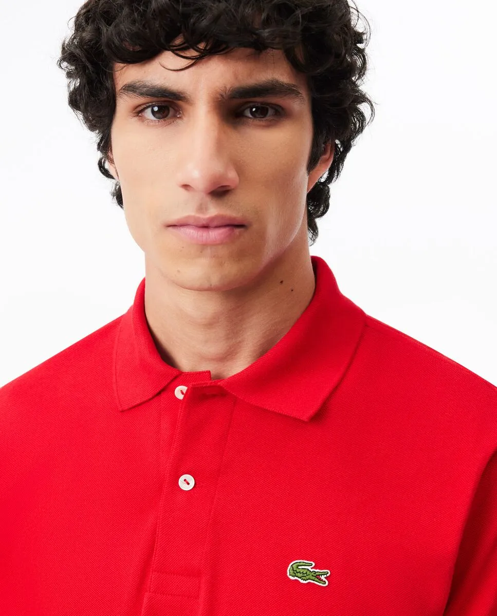 LACOSTE Original L.12.12 Petit Piqu  Cotton Polo Shirt Red