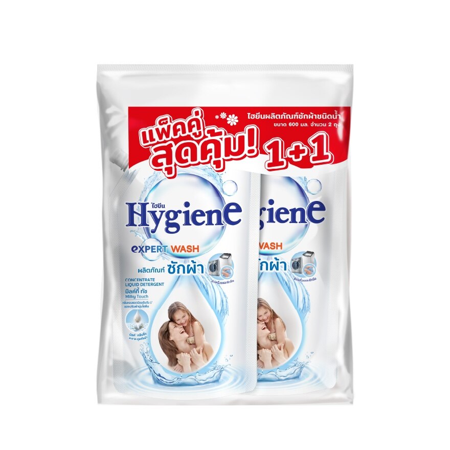 Hygiene Liquid Detergent Expert Wash Milky Touch Refill 600 Ml.X2 - White