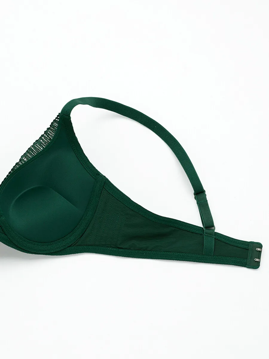 SABINA Modern V Woman Wired Bra - Dark Green