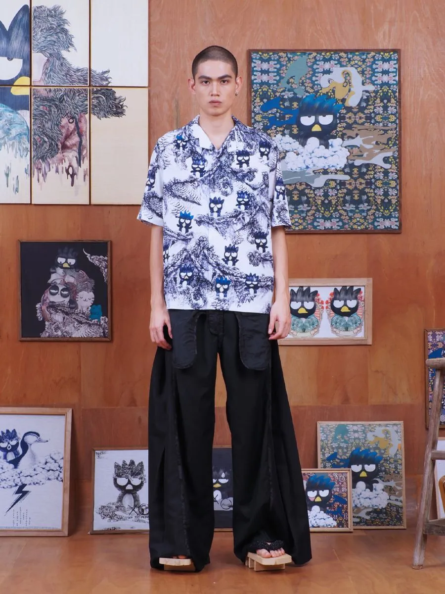 PEDZ MEN HAWAII SHIRT SHORT SLEEVES PRINTED XO MOUNT WHITE