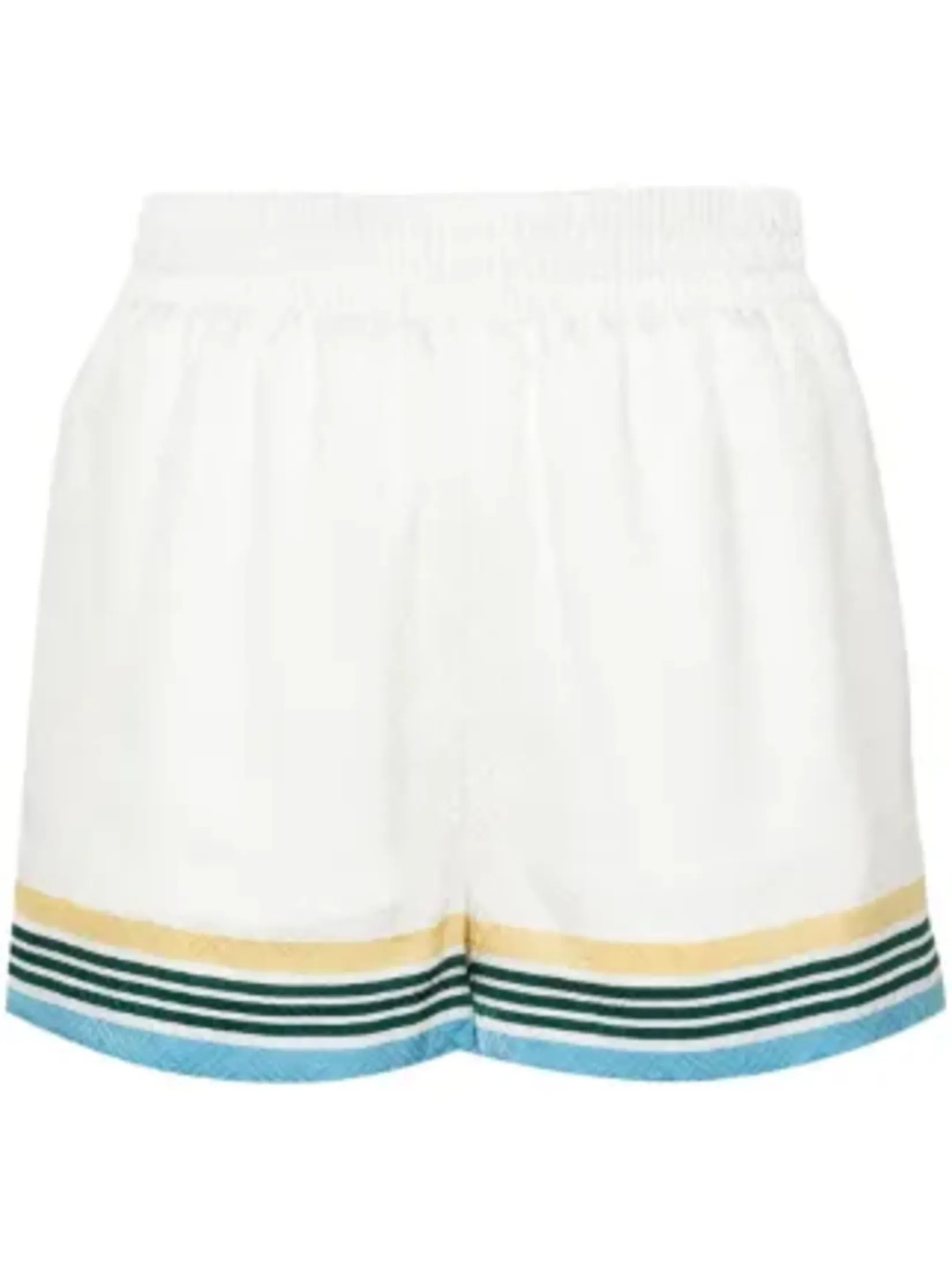 CASABLANCA WOMEN PRINTED SILK SHORTS IN CASA WAY STRIPE
