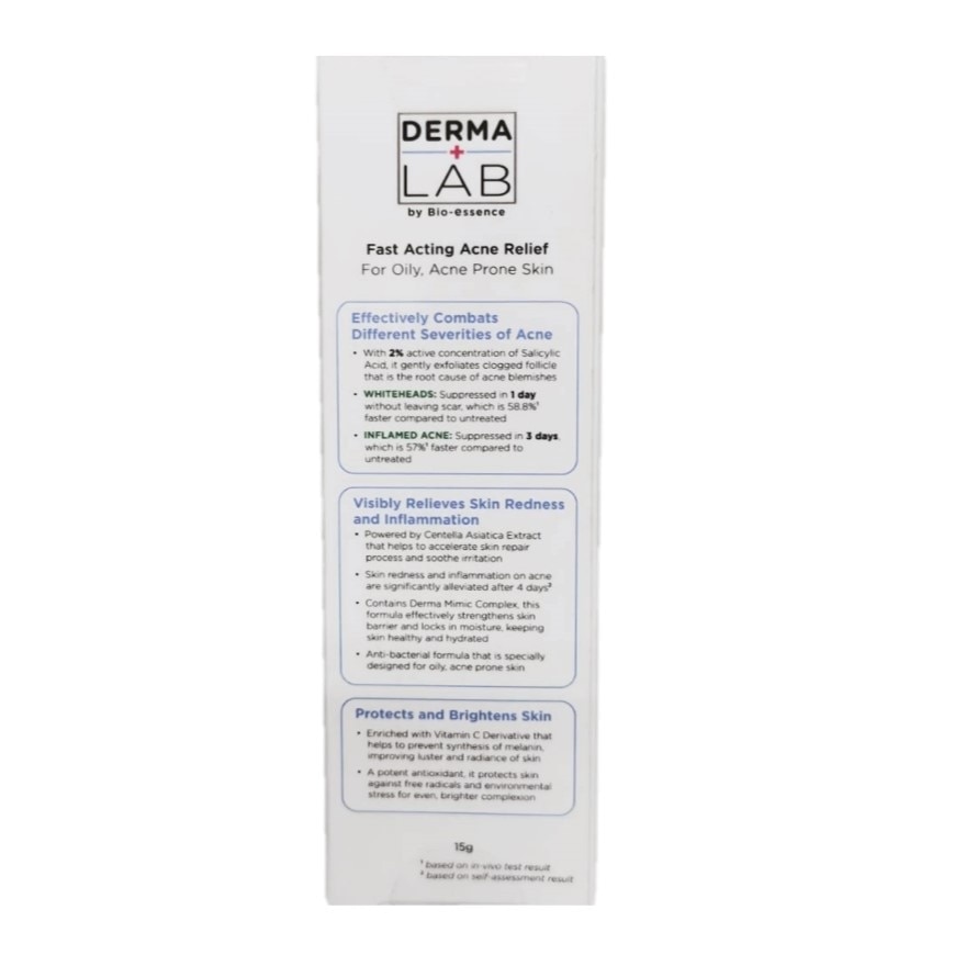 Derma Lab by Bio-essence Sebumclar Cica Acne Gel 15 g.