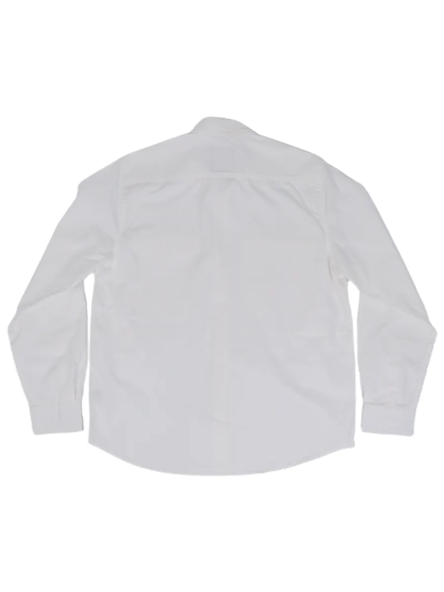 BOVY MEN'S OXFORD SHIRT SLEEVED WHITE COTTON TWILL