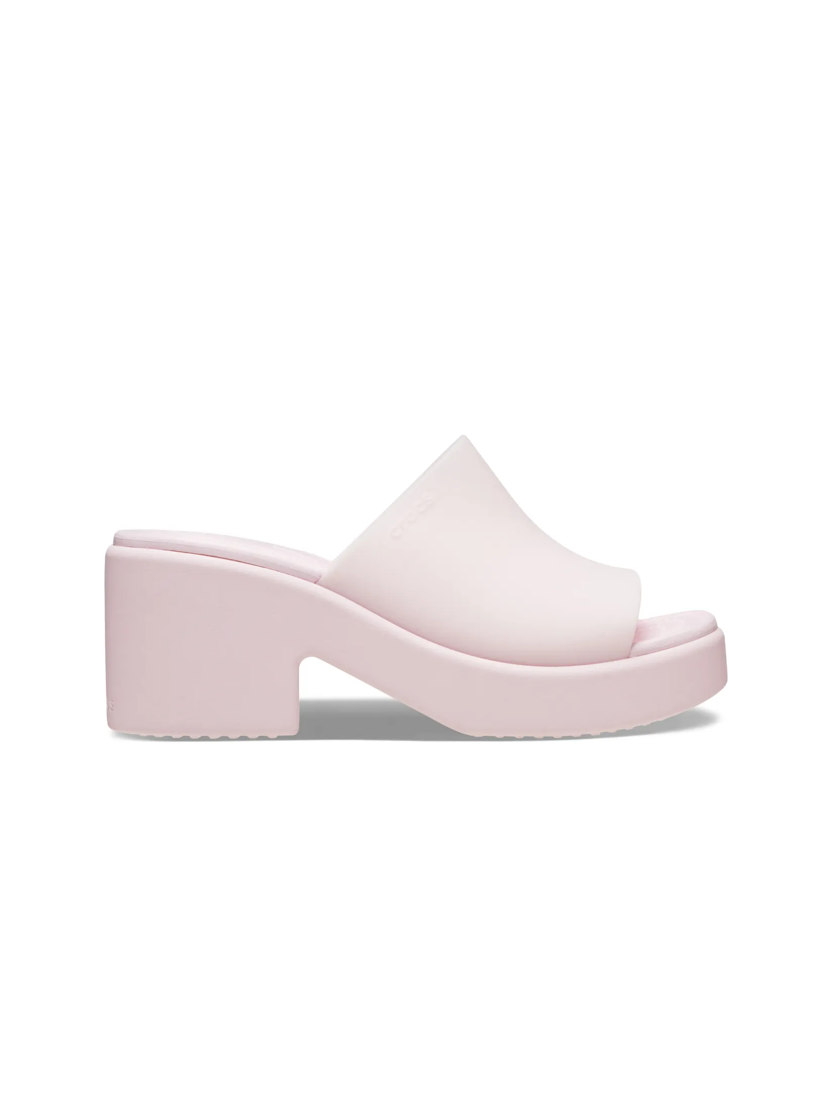 CROCS WOMEN'S  BROOKLYN FROSTED SLIDE HEEL - PINK MILK