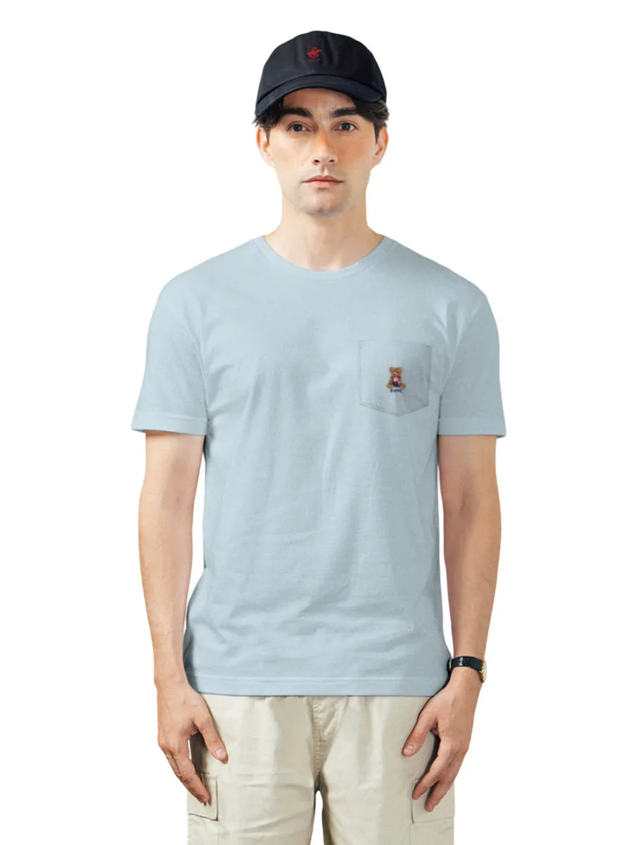 BEVERLY HILLS POLO CLUB Light blue Unisex T-Shirt REGULAR-FIT Model BNSR166 Size - 2XL