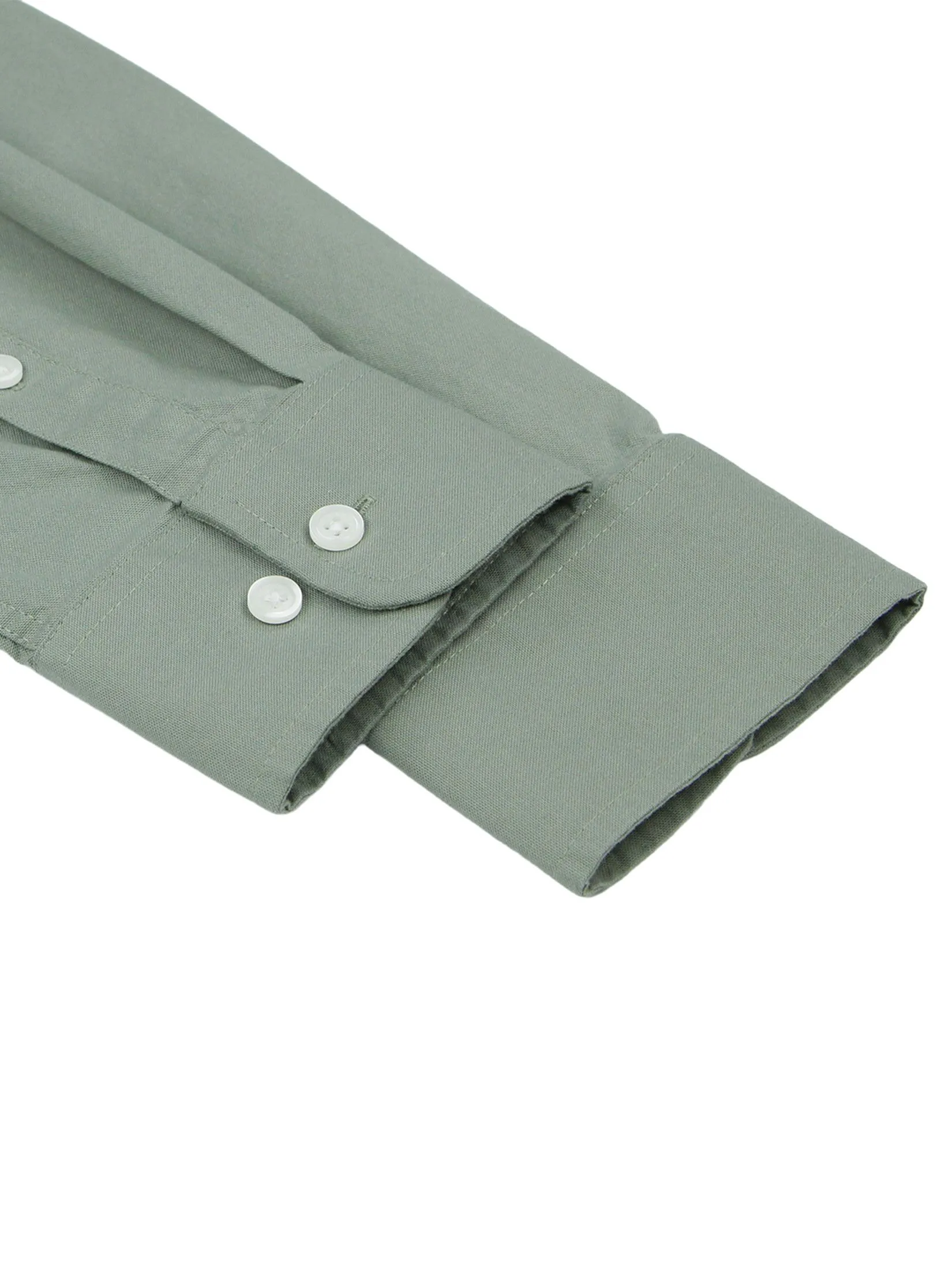 GIORDANO Men's Slim Stretch Oxford Shirts (Classic Man) Oil Green