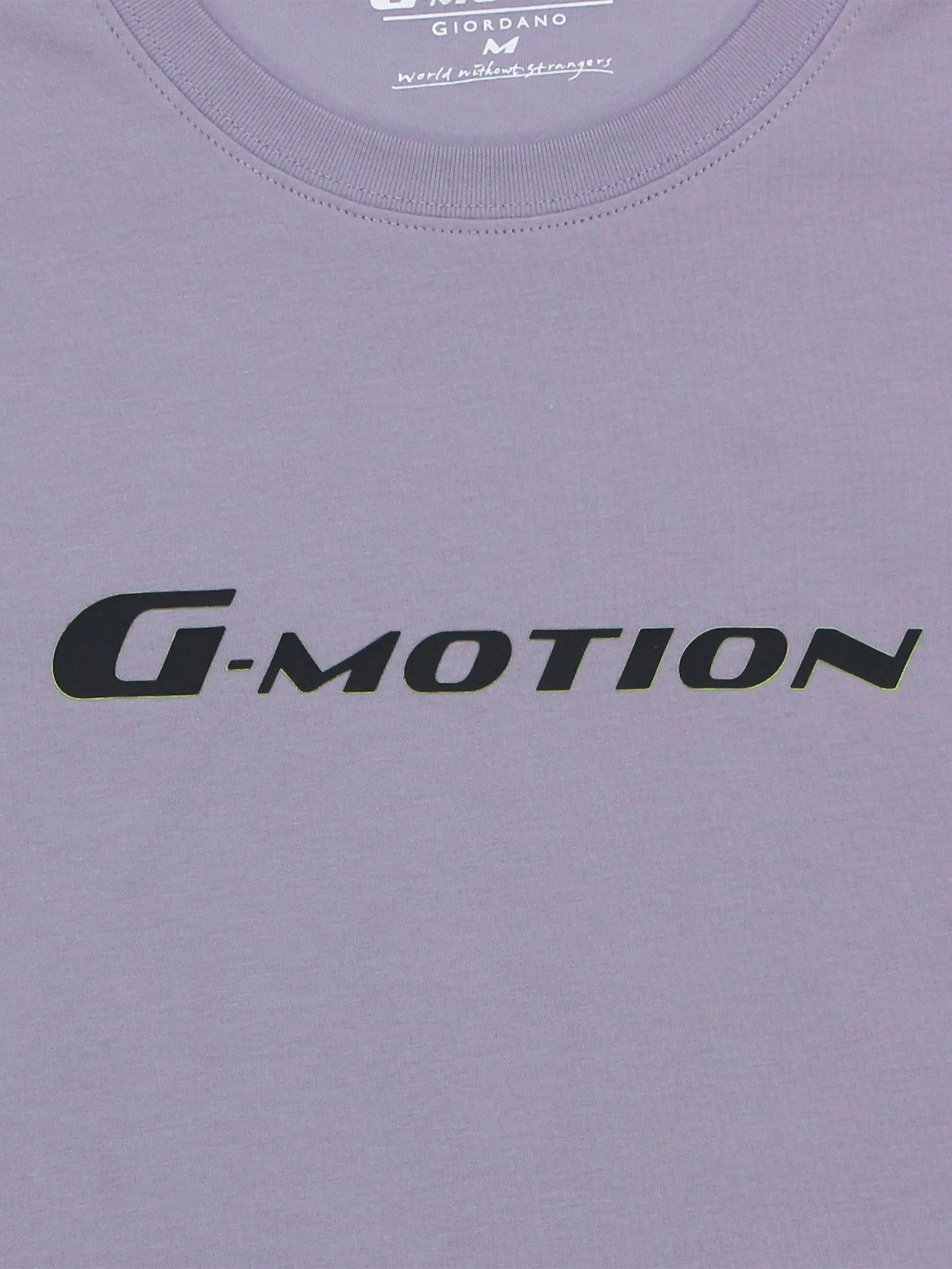 GIORDANO Men's Slim Jersey Sorona Printed Tee (G-Motion) Grey ridge Purple