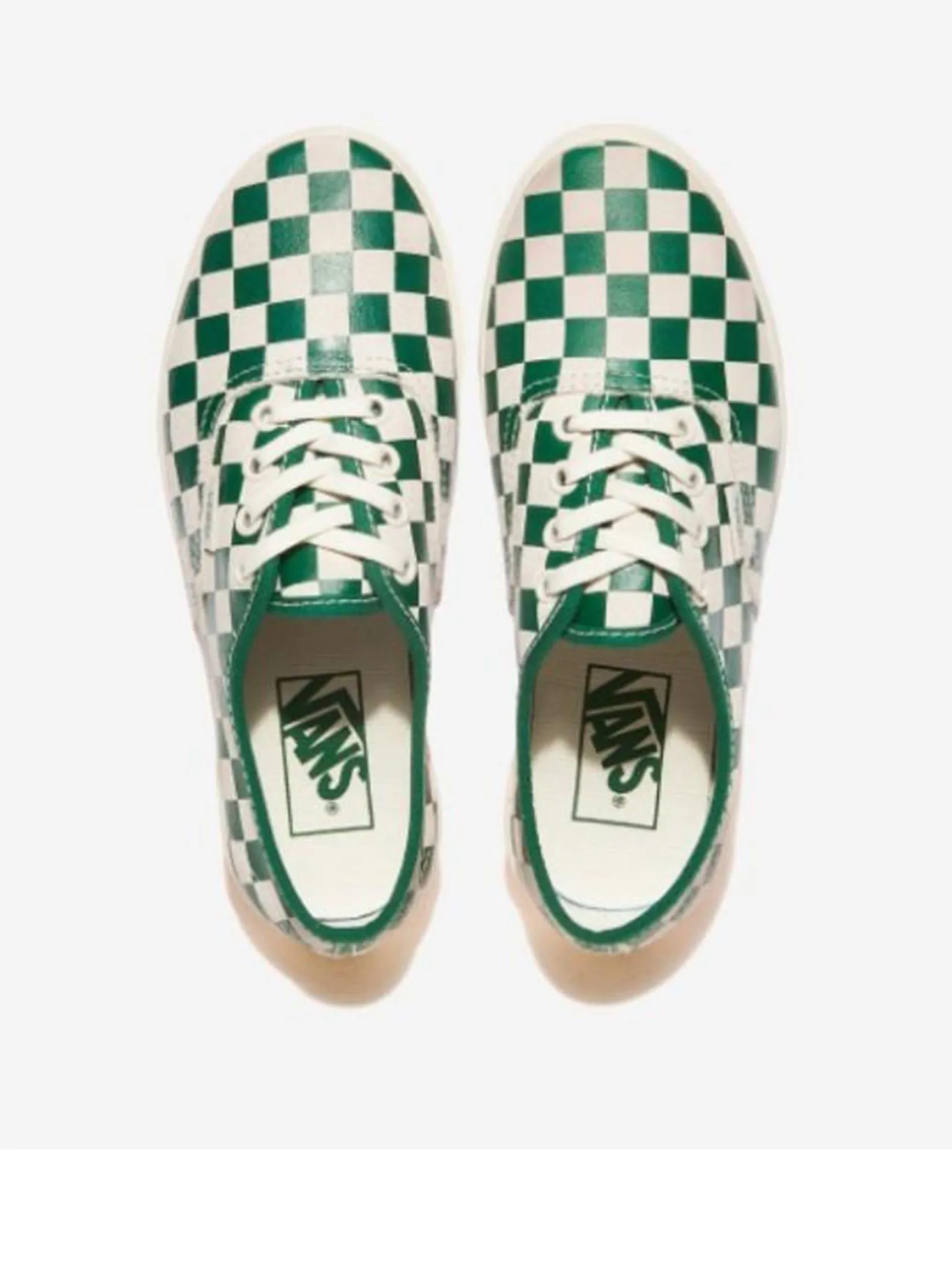 VANS Unisex Sneakers Authentic Lowpro - Checkerboard Green