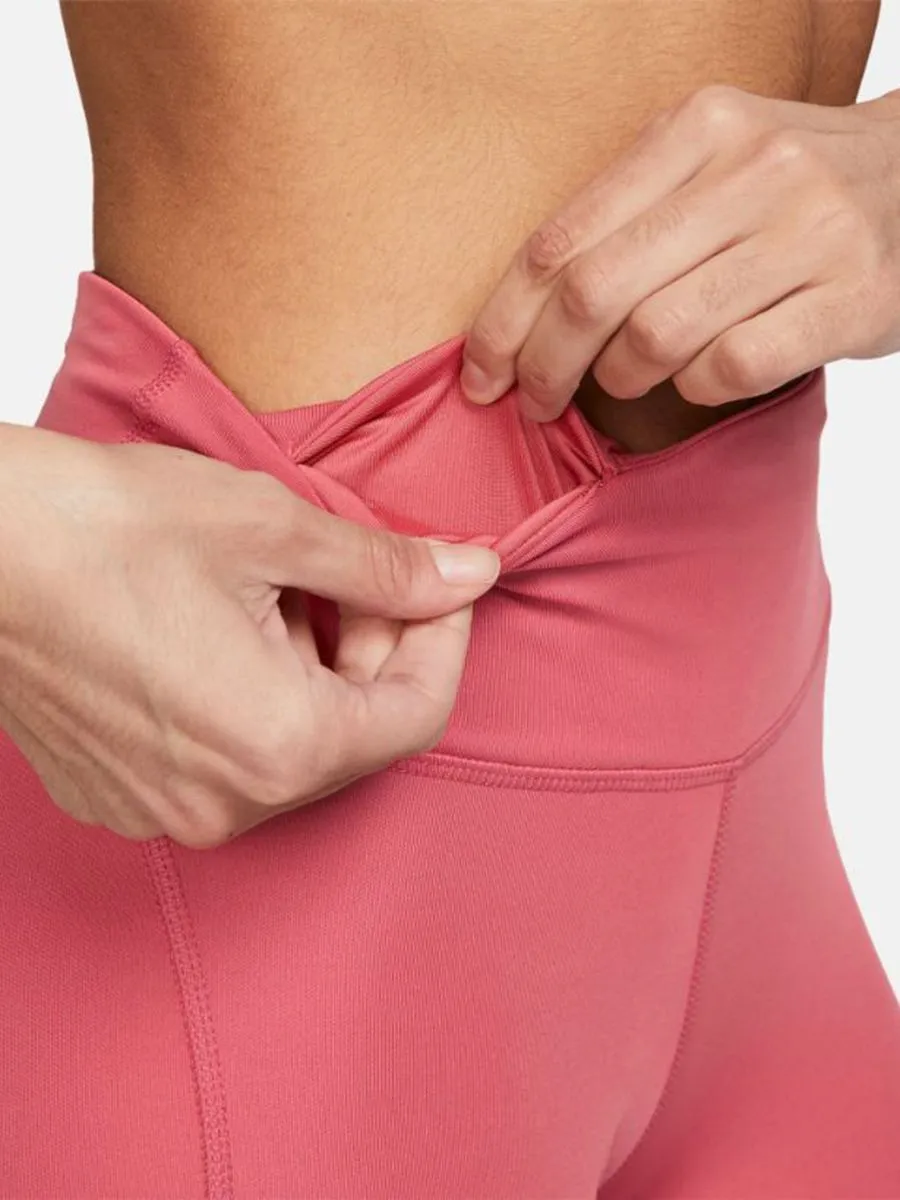 NIKE Women Mid-Rise Crop Running Leggings Fast CZ9239-655