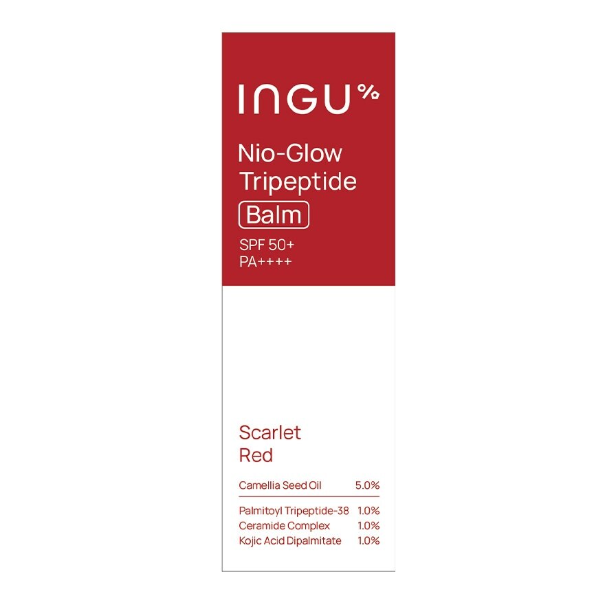 INGU Nio-Glow Tripeptide Balm SPF 50 PA++++ 10 ml. Scarlet Red