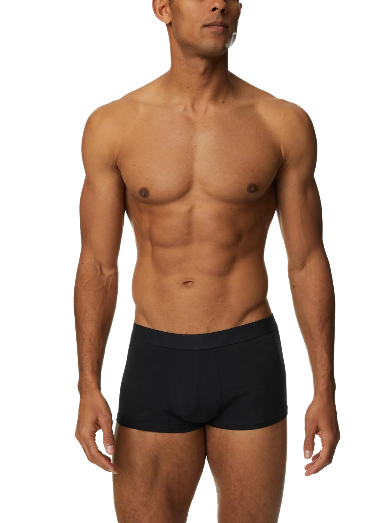 MARKS & SPENCER Men Underwear Set 5 Packs Cool & Fresh Cotton Rich Hipsters Black