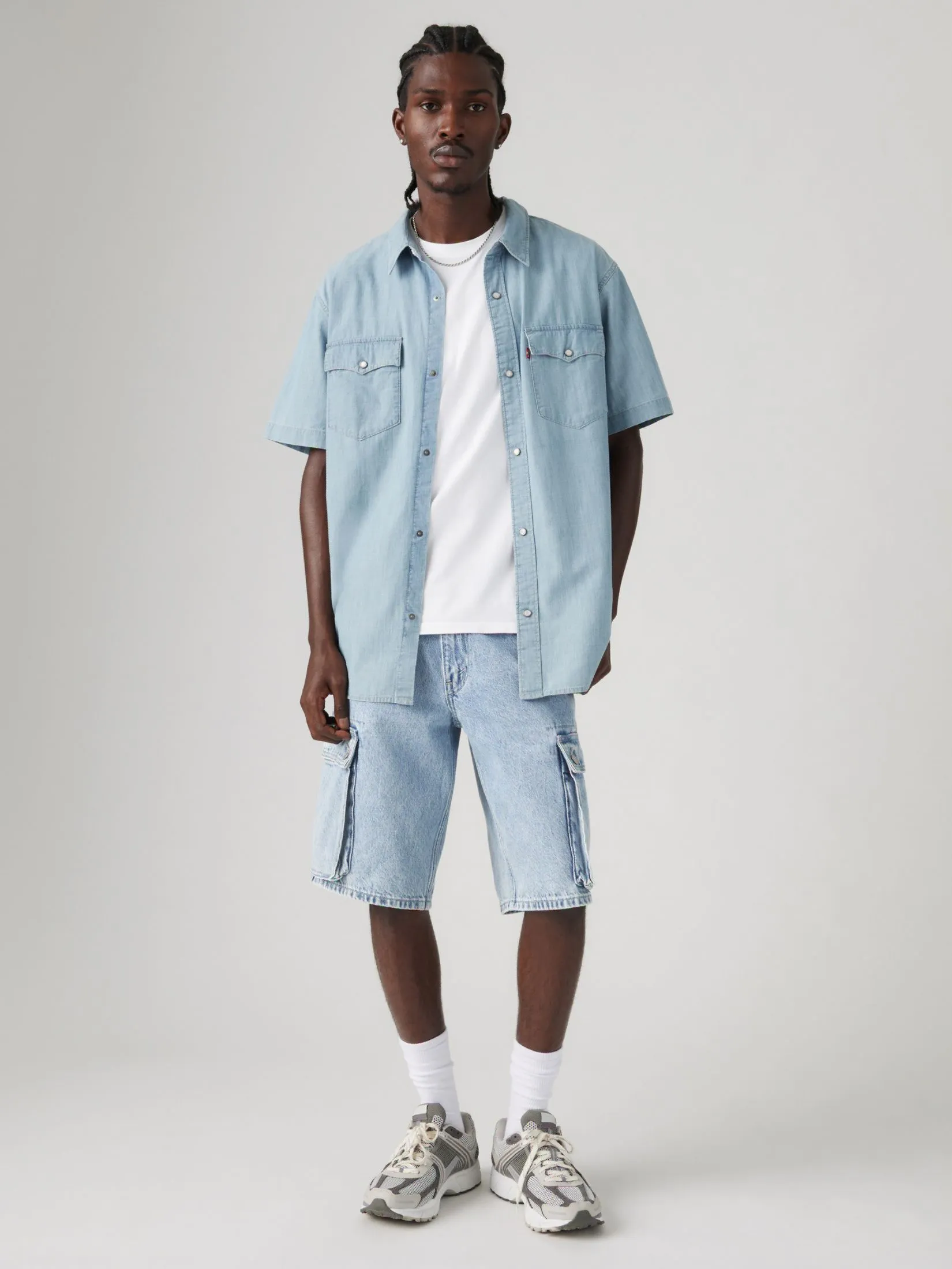 LEVI'S Men's 478 Baggy Cargo Shorts  Blue