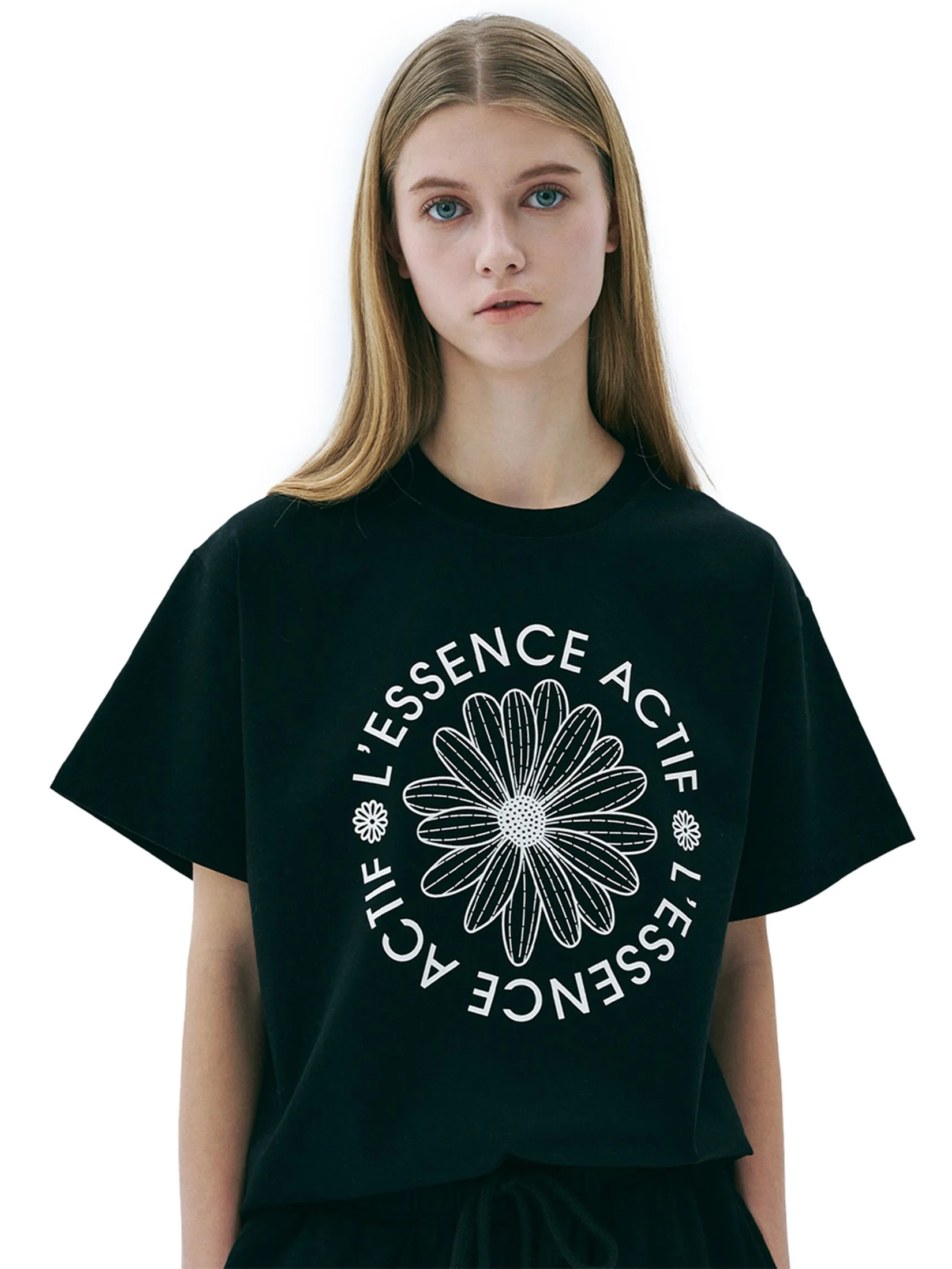 MARDI MERCREDI ACTIF T-Shirt Actif Emblem Black Ivory F