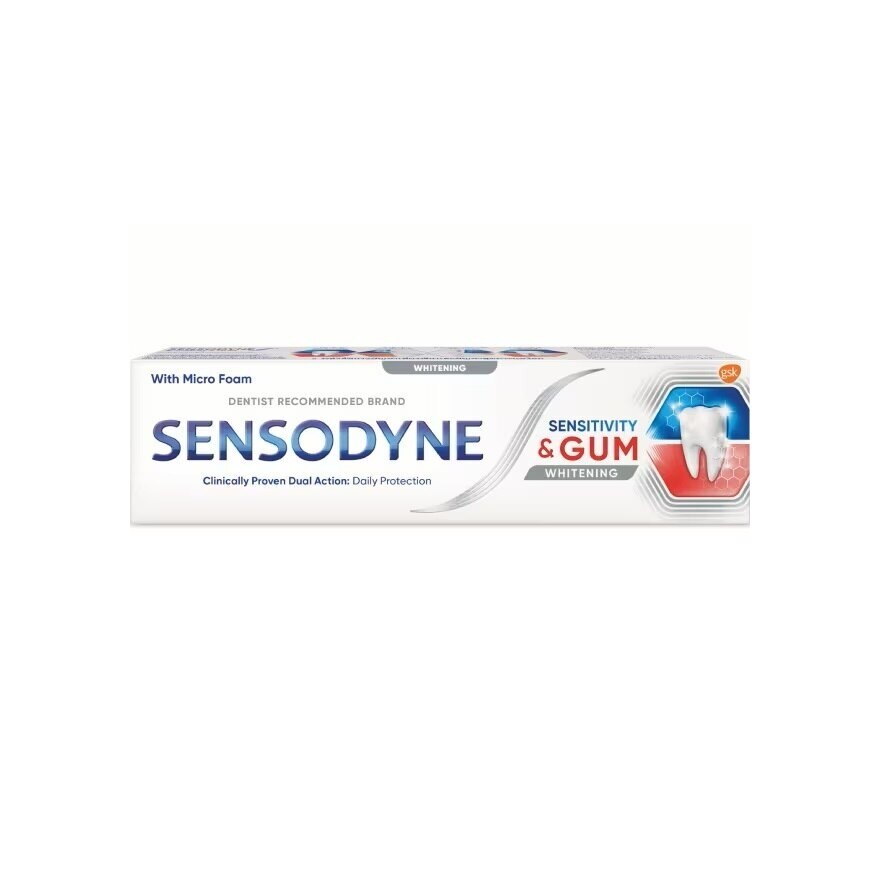 Sensodyne Toothpaste Sensitivity  Gum Whitening 100 G. ยาสีฟัน ลดอาการเสียวฟัน