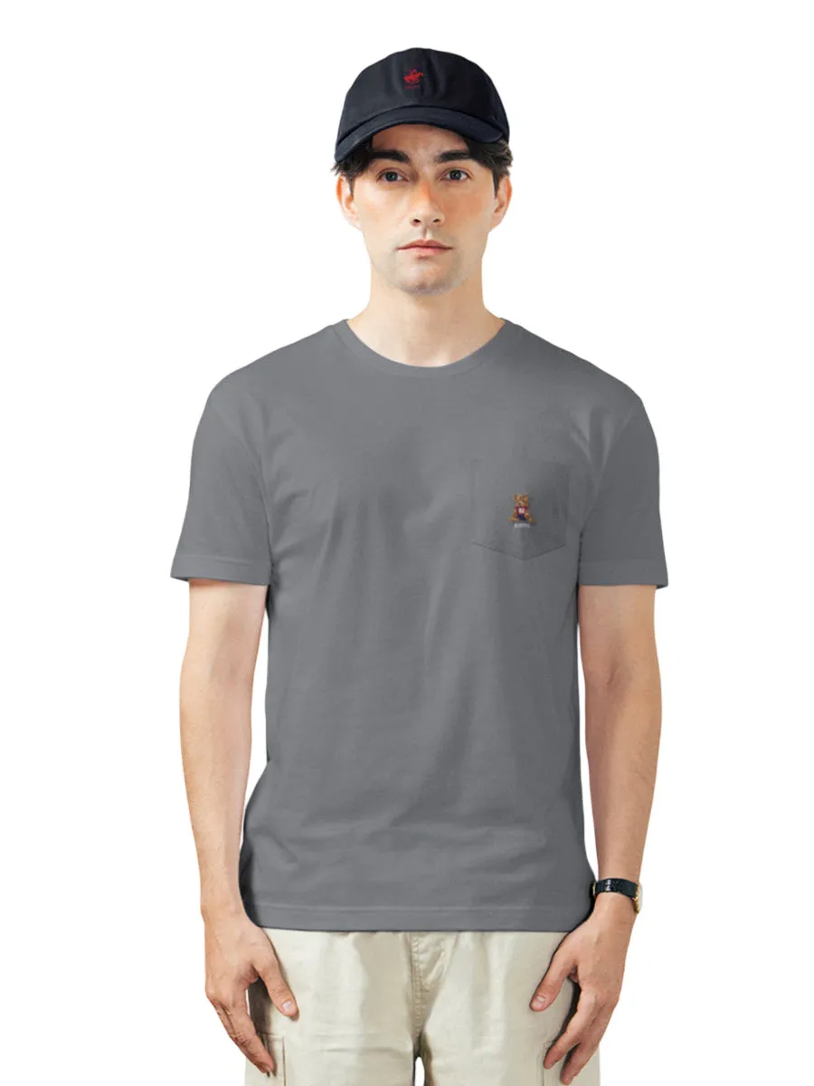BEVERLY HILLS POLO CLUB Grey Unisex T-Shirt REGULAR-FIT Model BNSR166 Size - 2XL