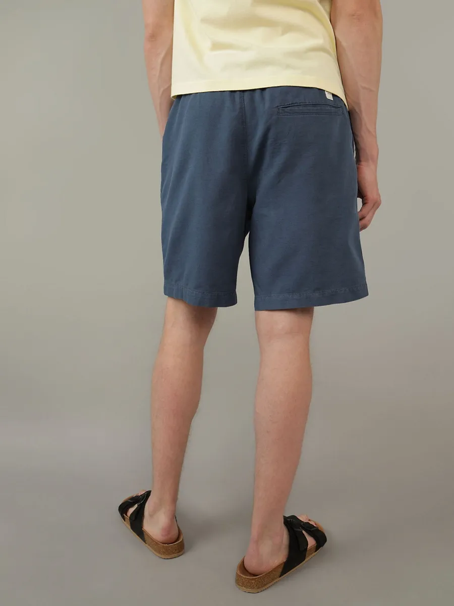 AMERICAN EAGLE MEN 7683 COTTON LINEN BLEND LIVED IN TREKKER SHORT 410 NAVY