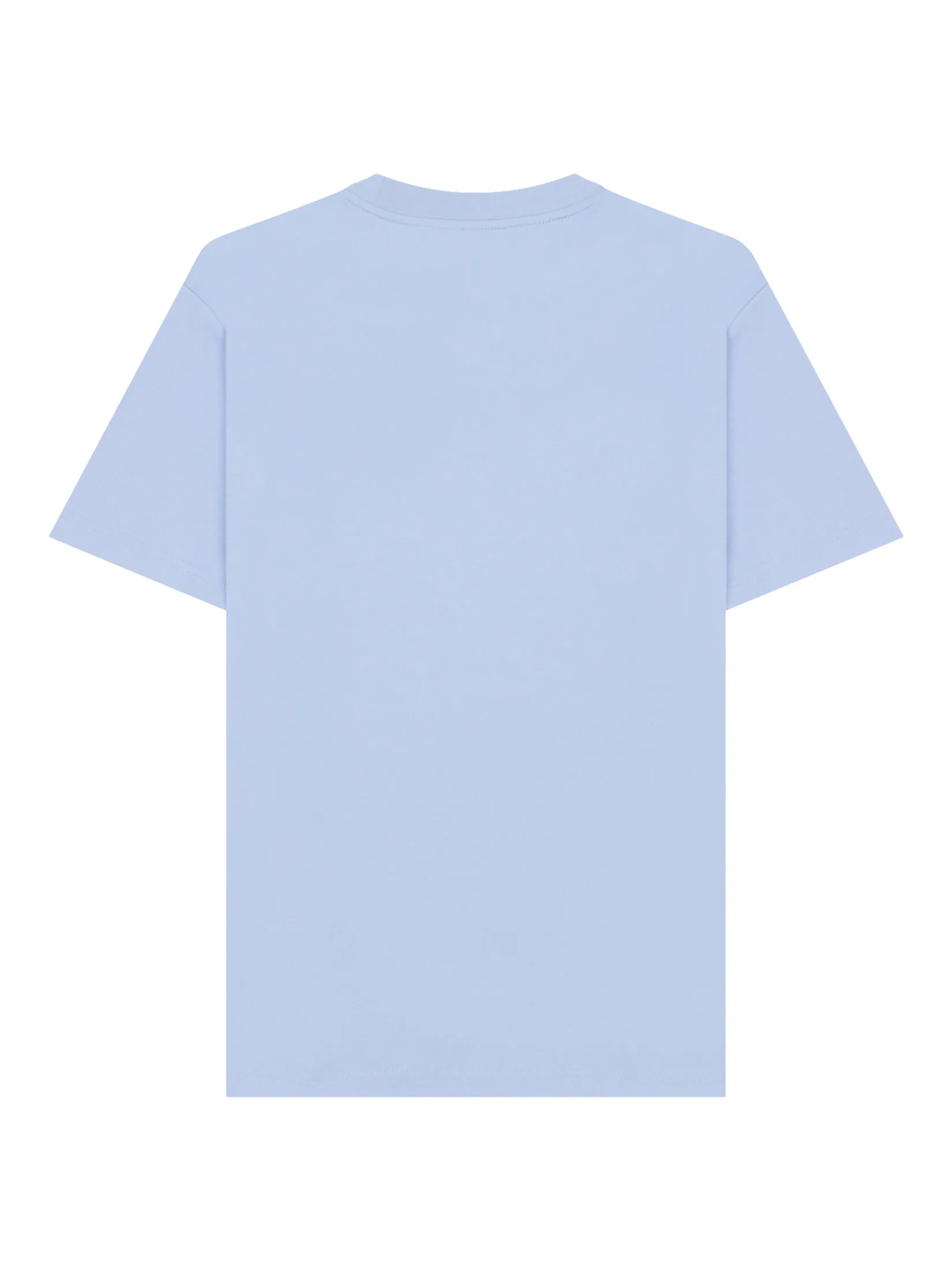 GIORDANO Men s Slim Cotton Embroidery Tee (Liquid Touch) Subdued blue
