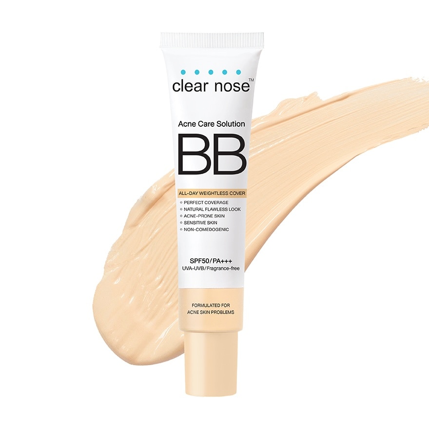 Clear Nose Acne Care Solution BB SPF50 PA+++ 30 G.