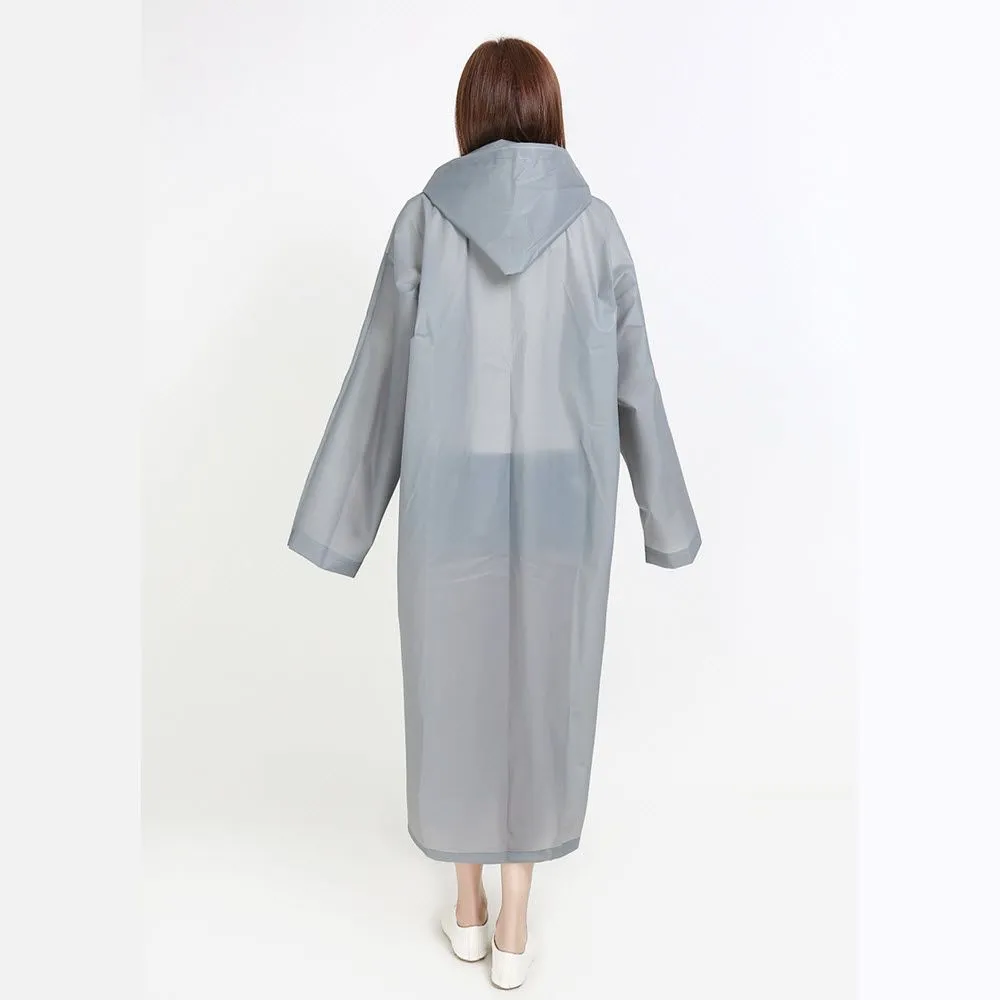 CHARITES BRAND Rain coat, Poncho PVC, Korea Style Waterproof, Dustproof - Grey