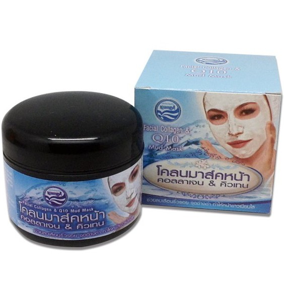 Маска для лица с коллагеном и Q10 на основе минеральной грязи Nual Anong 80 гр